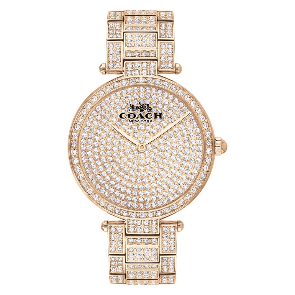 Coach Park Carnation Gold Steel with Crystals Ladies Watch - 14503428