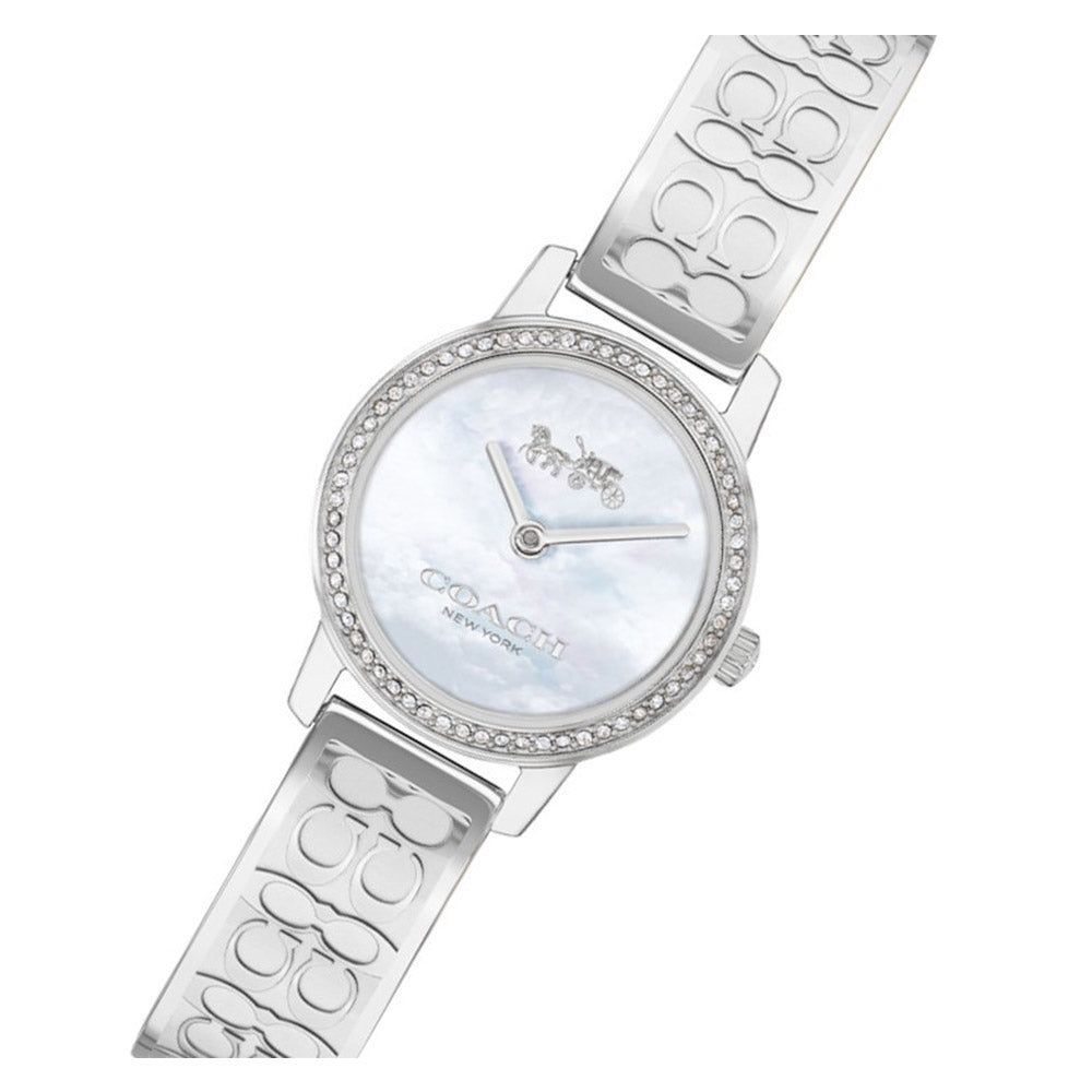 Coach Signature C Silver Steel with Crystals Ladies Watch - 14503496