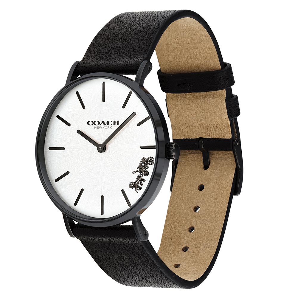 Coach Perry Black Leather Women's Watch - 14503655