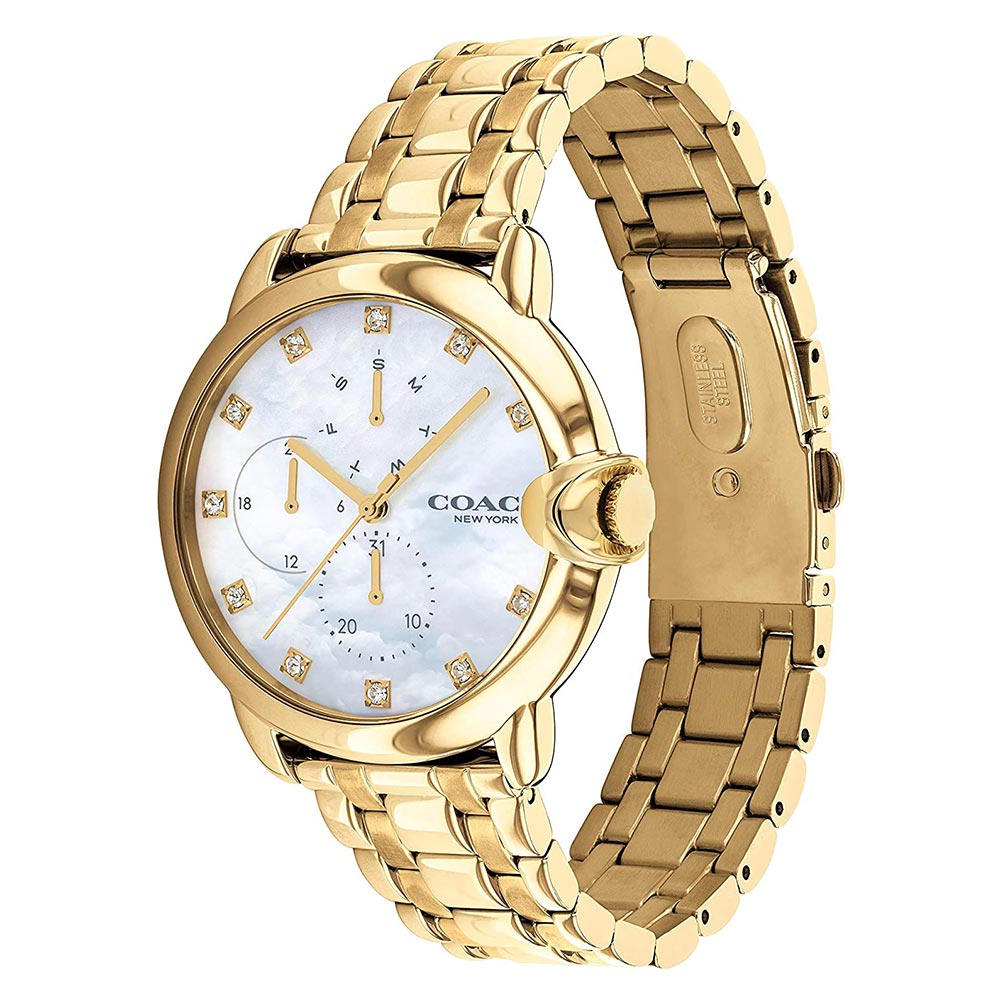 Coach Arden Gold Steel Women's Multi-function Watch - 14503681
