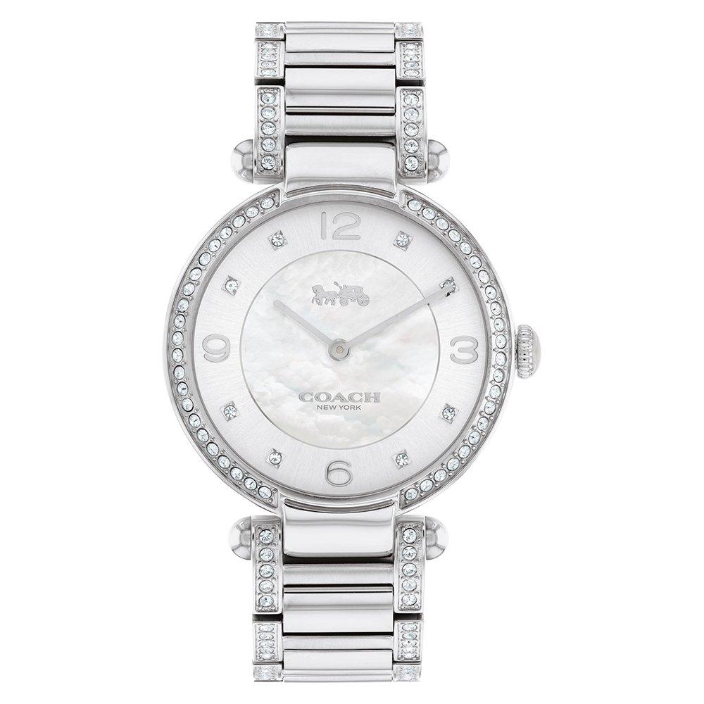 Coach Cary Stainless Steel with Crystals Silver Dial Women's Watch