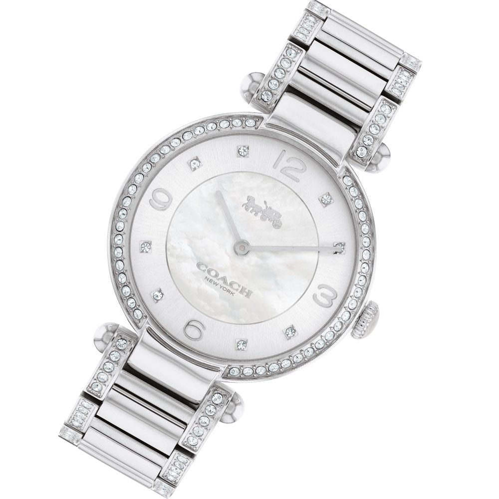 Coach Cary Stainless Steel with Crystals Silver Dial Women's Watch - 14503830
