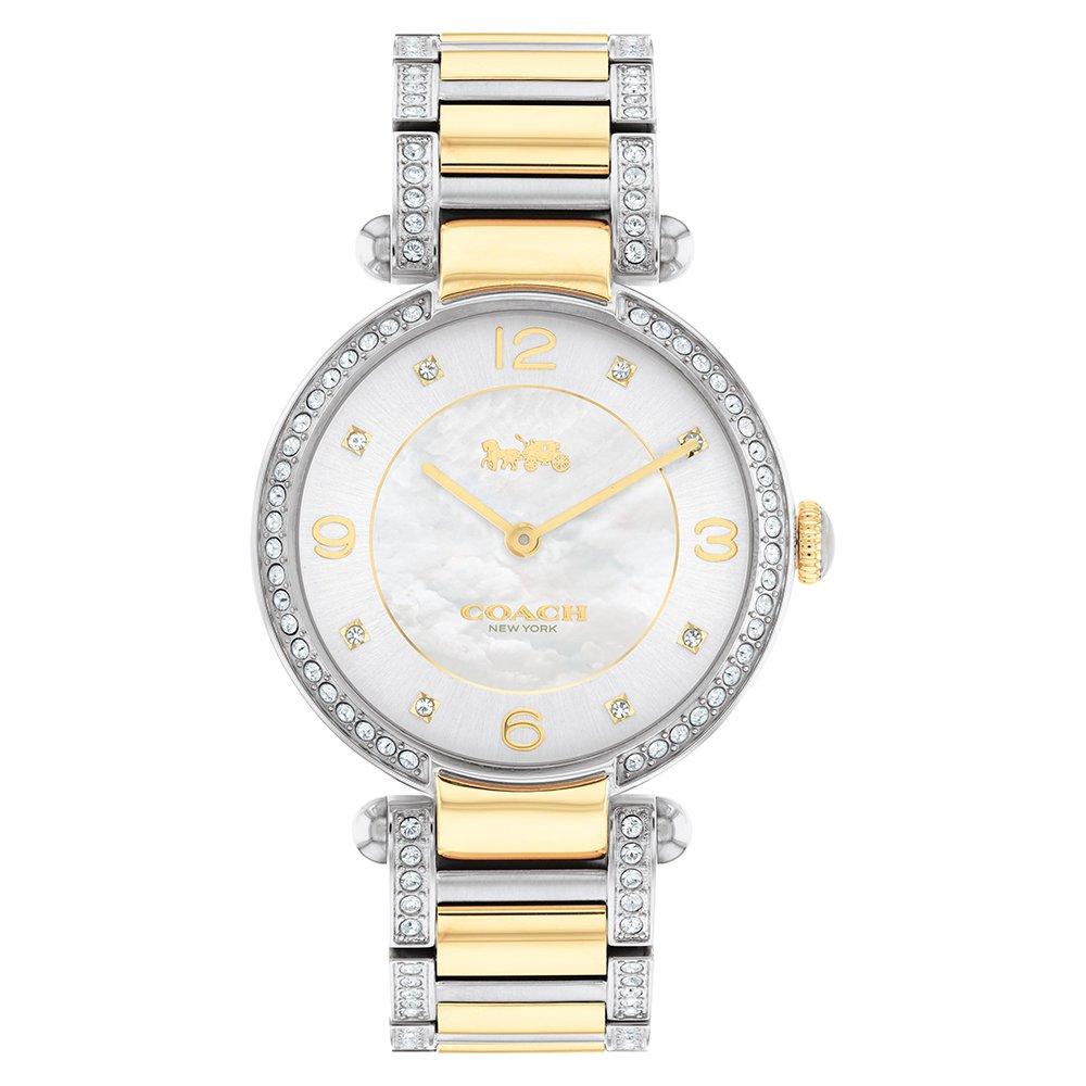 Coach Cary Two-Tone Steel with Crystals Silver Dial Women's Watch - 14503833