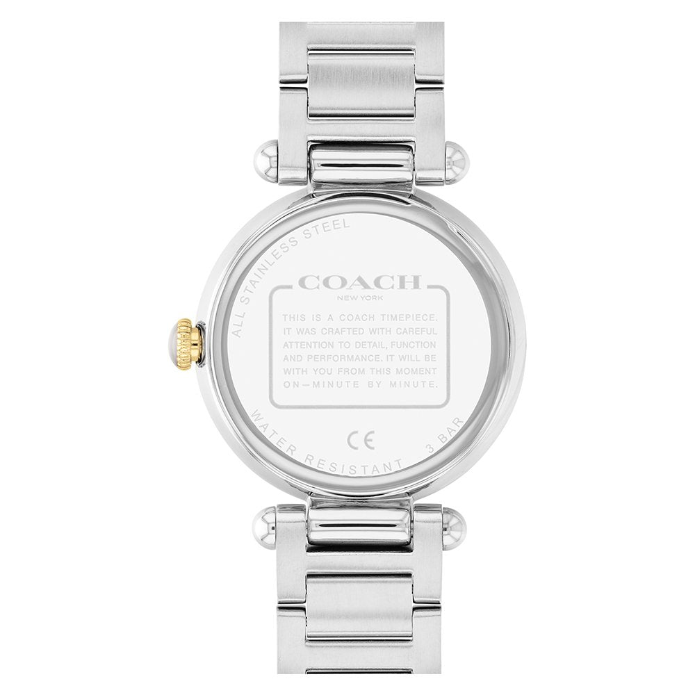 Coach Cary Two-Tone Steel with Crystals Silver Dial Women's Watch - 14503833