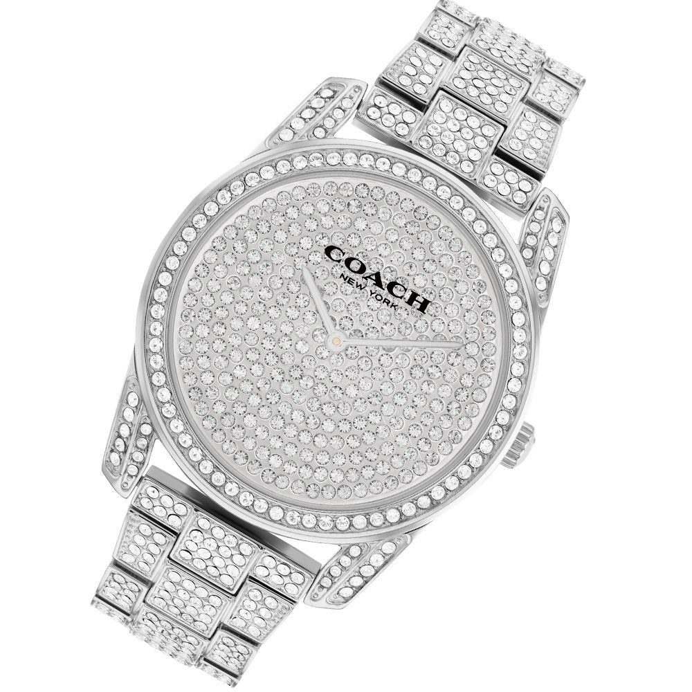 Coach Preston Stainless Steel with Crystals Silver Dial Women's Watch - 14503856