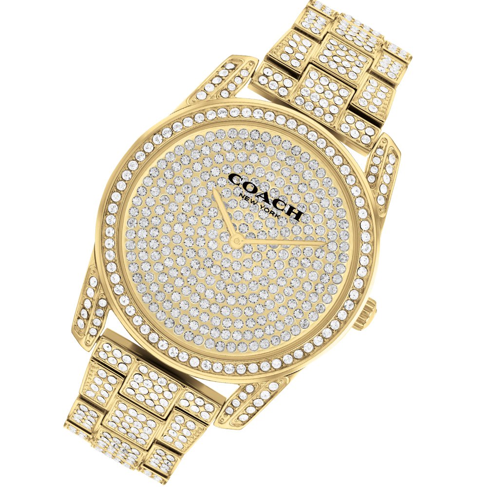 Coach Preston Gold Steel with Crystals Women's Watch - 14503870