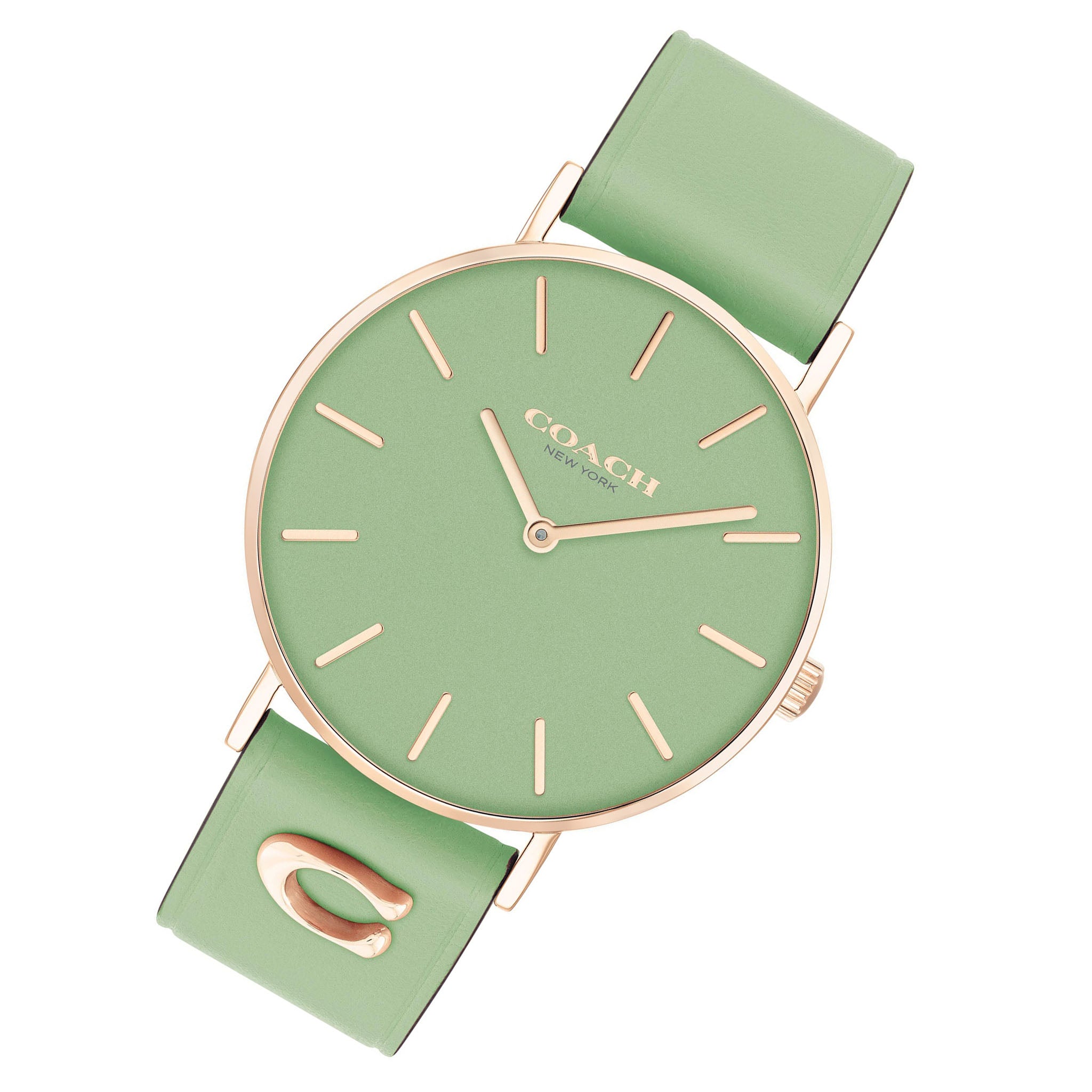 Coach Perry Green Leather Women's Watch - 14503921