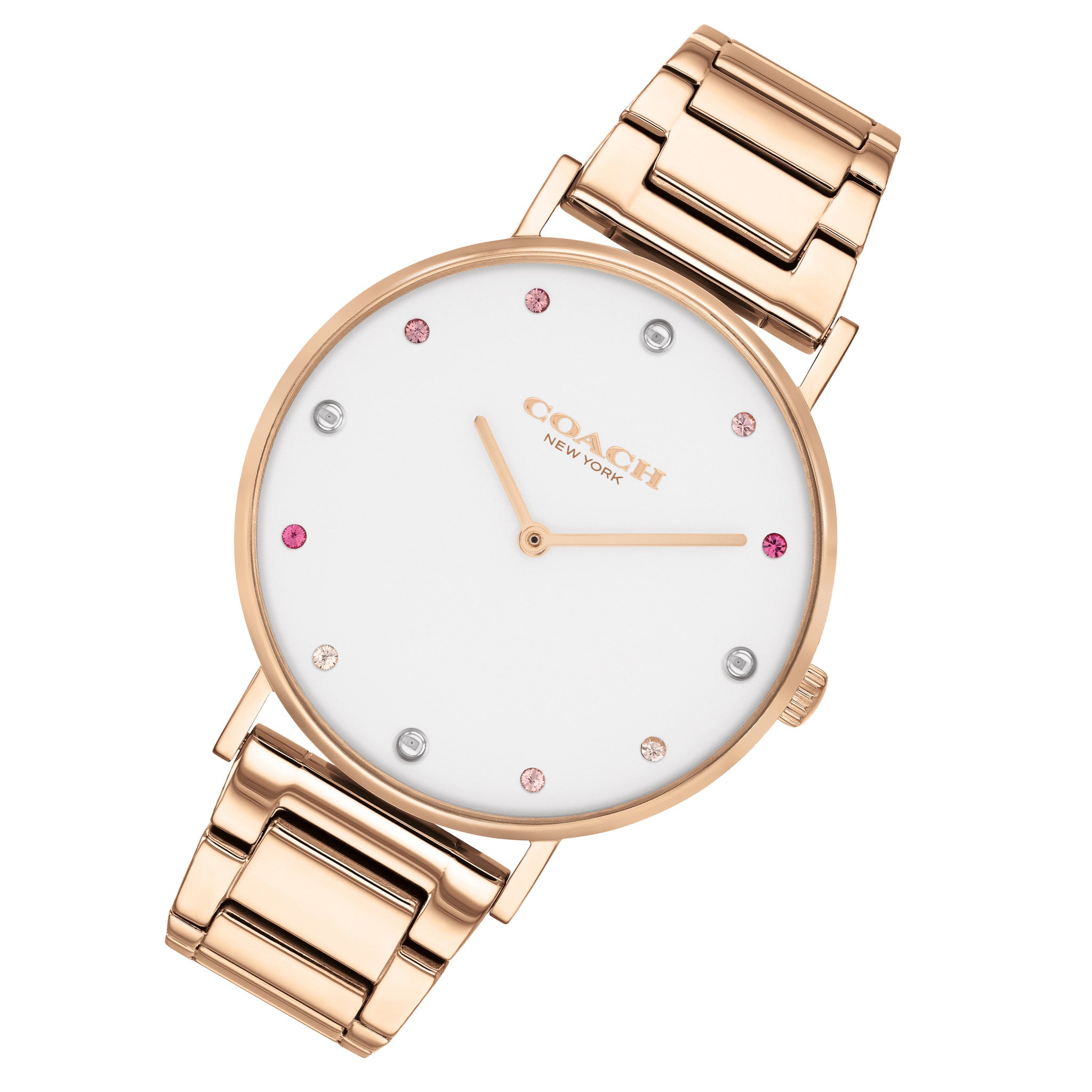 Coach Perry Carnation Gold Steel White Dial Women's Watch - 14503938