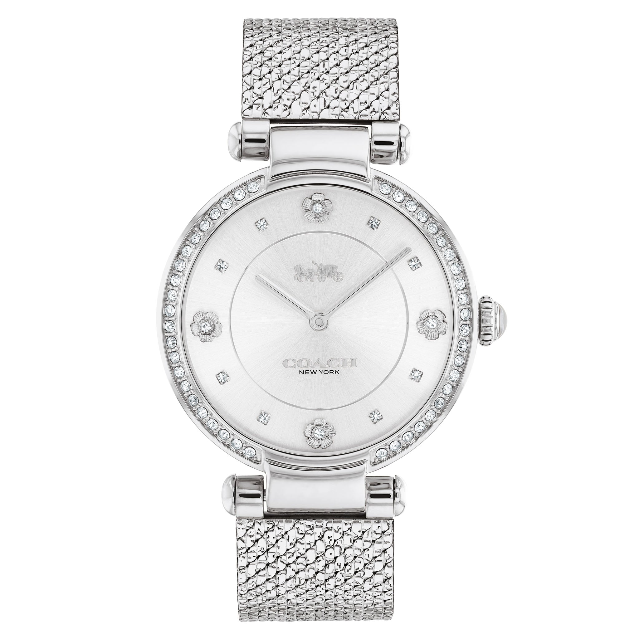 Coach Cary Silver Steel Silver White Dial Women's Watch - 14503995