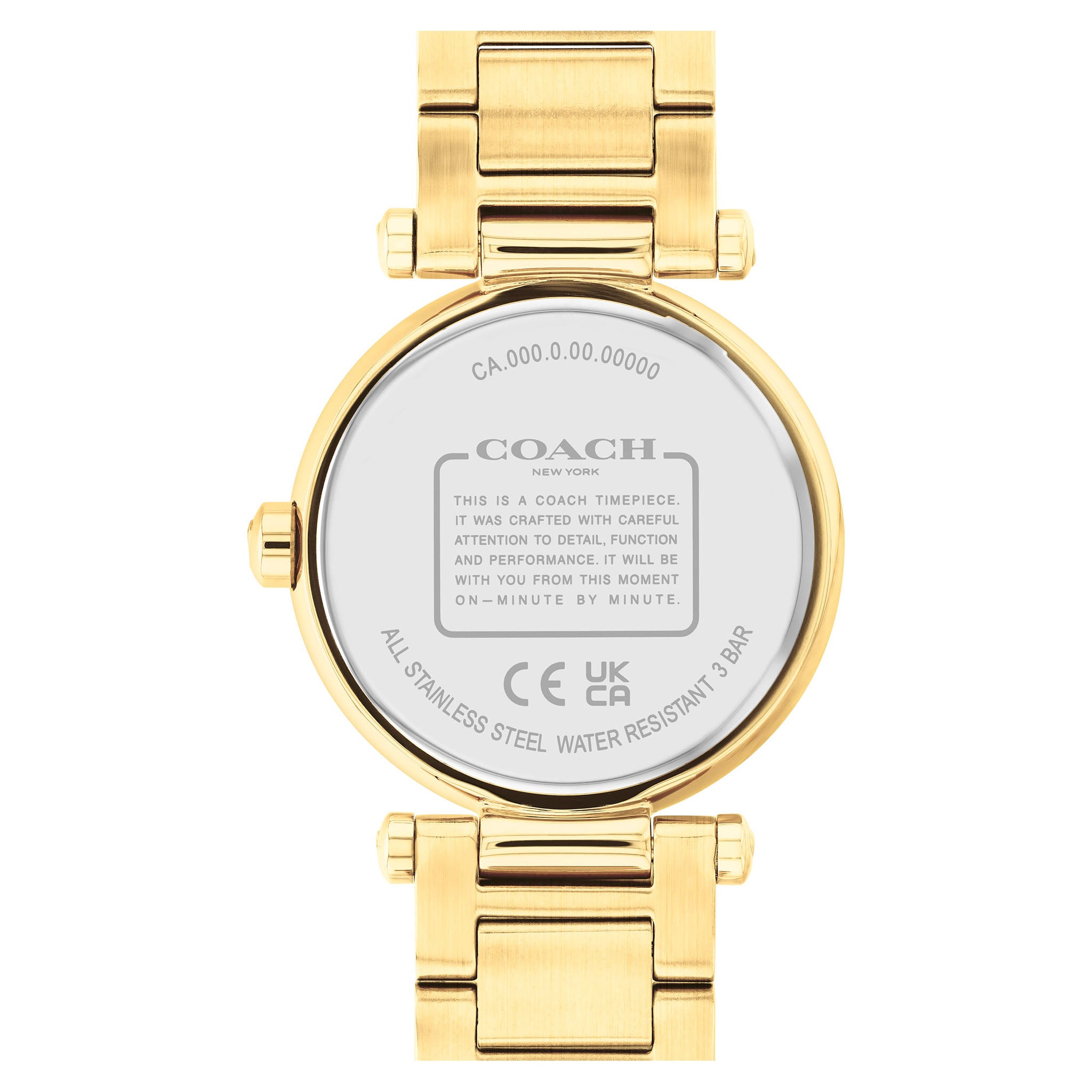 Coach Cary Gold Stainless Steel Blue Dial Women's Watch - 14504046