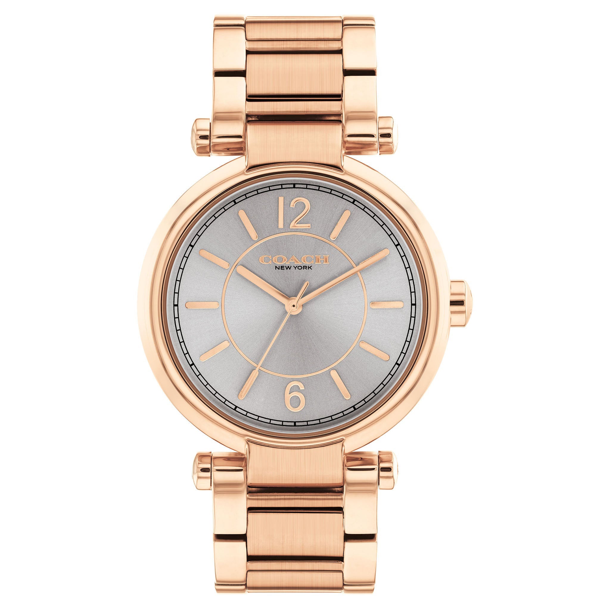 Coach Cary Rose Gold Stainless Steel Grey Dial Women's Watch - 14504047