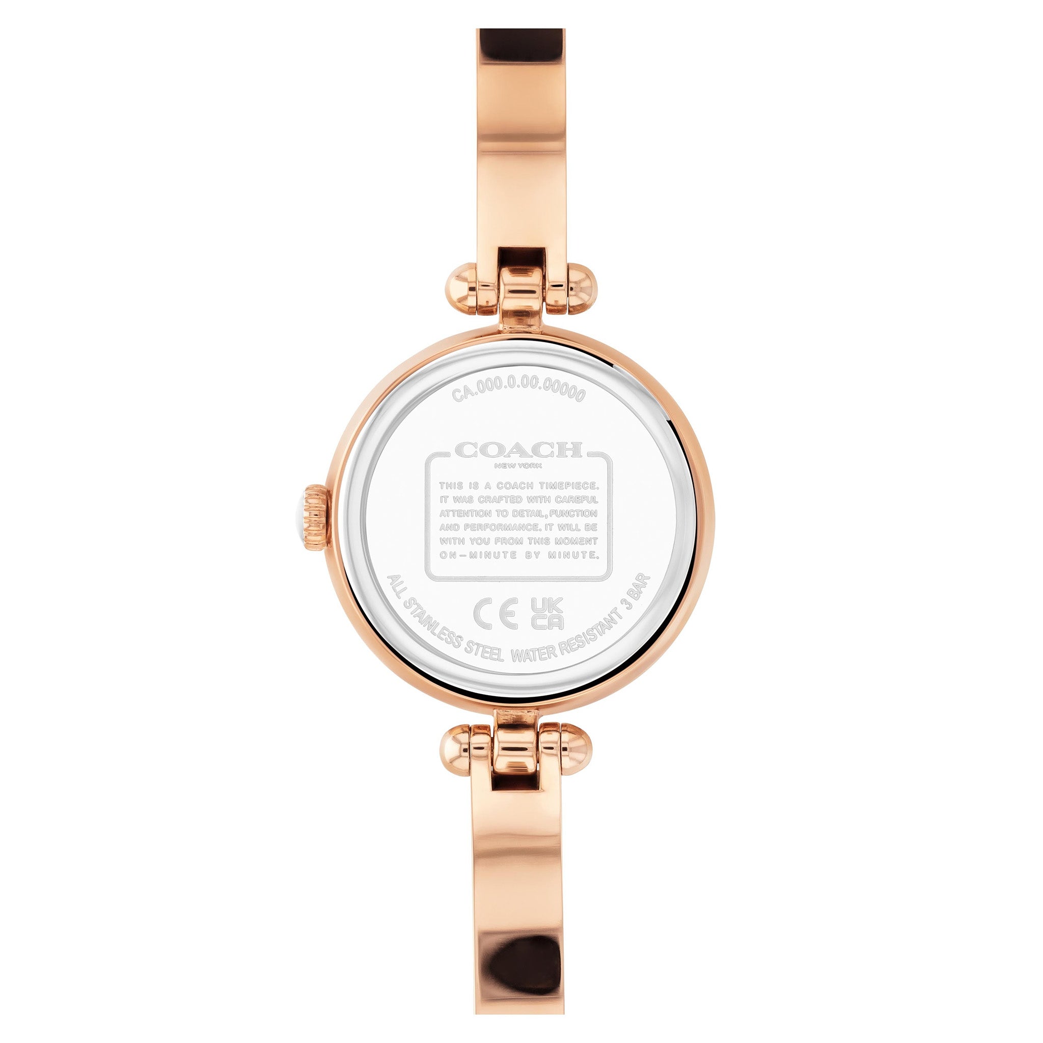 Coach Rose Gold Bangle White Dial Women's Watch - 14504083