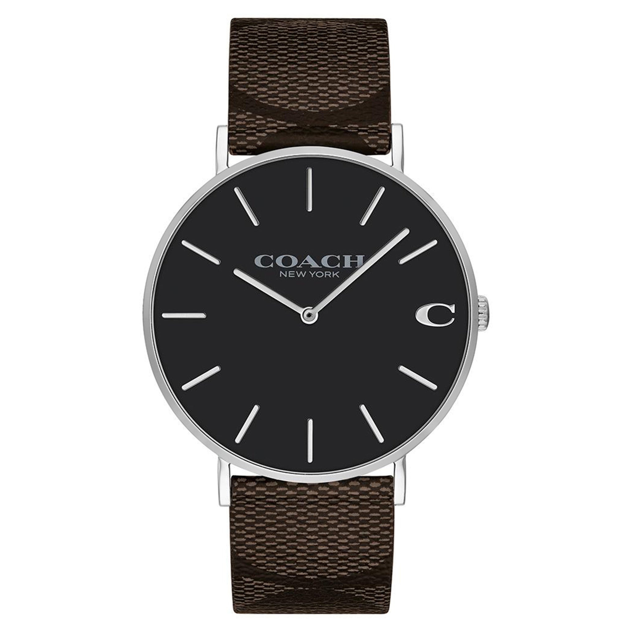 Coach Charles Casual Brown Leather Men's Watch - 14602156