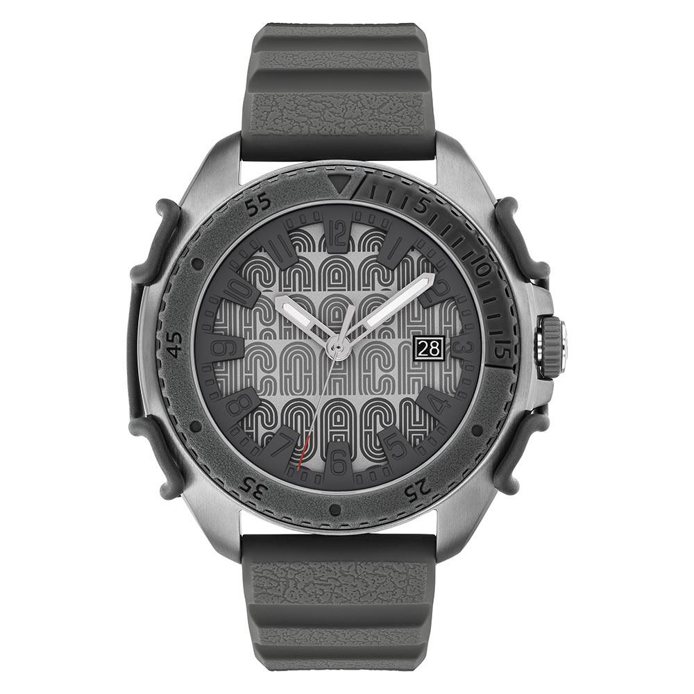 Coach C001 45 mm Grey Silicone Band Men's Watch - 14602451