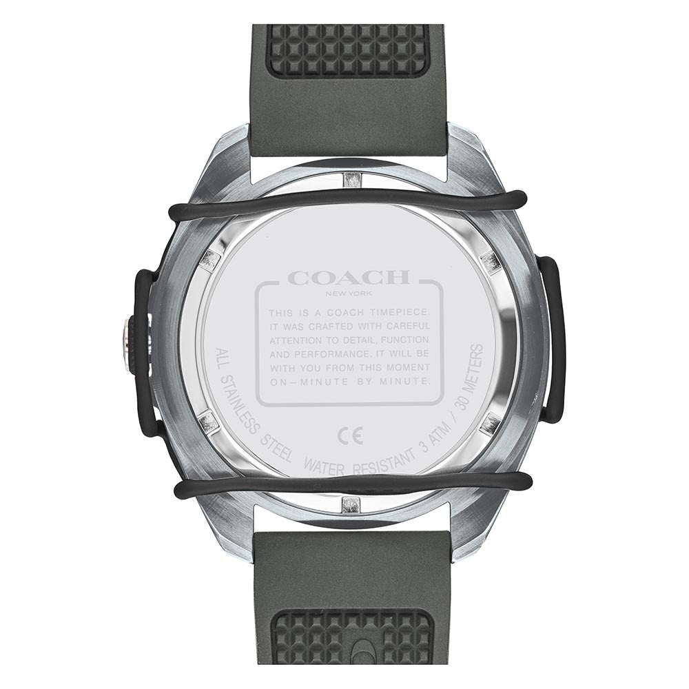 Coach C001 45 mm Grey Silicone Band Men's Watch - 14602451