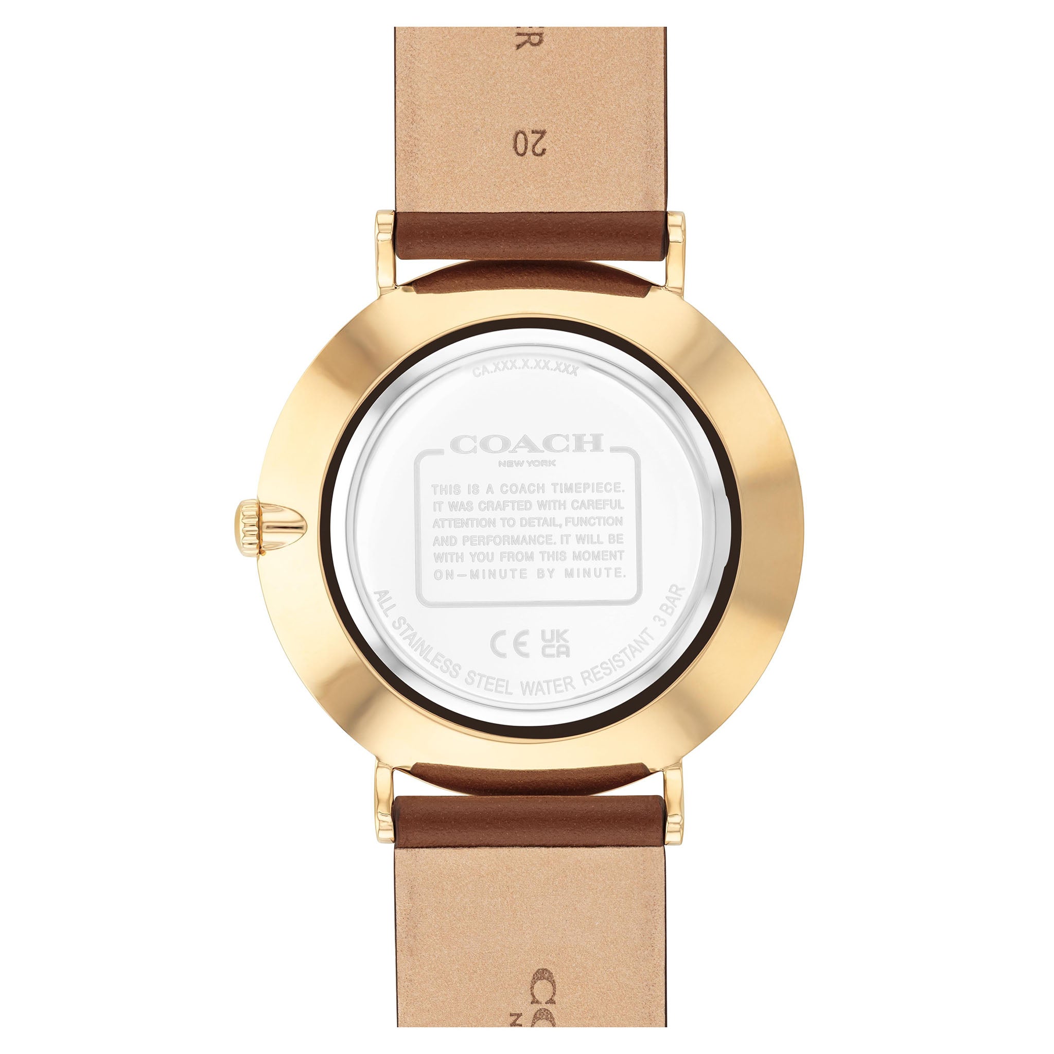 Coach Brown Leather Blue Dial Men's Watch - 14602599