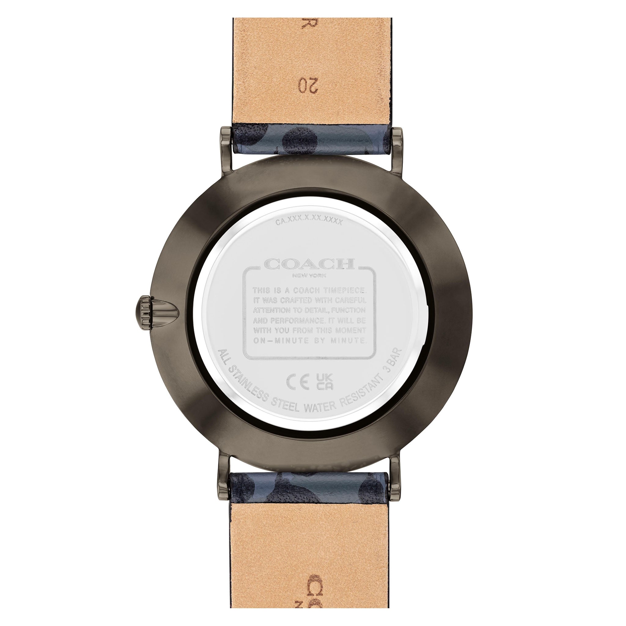 Coach Blue Leather Black Sunray Dial Men's Watch - 14602616