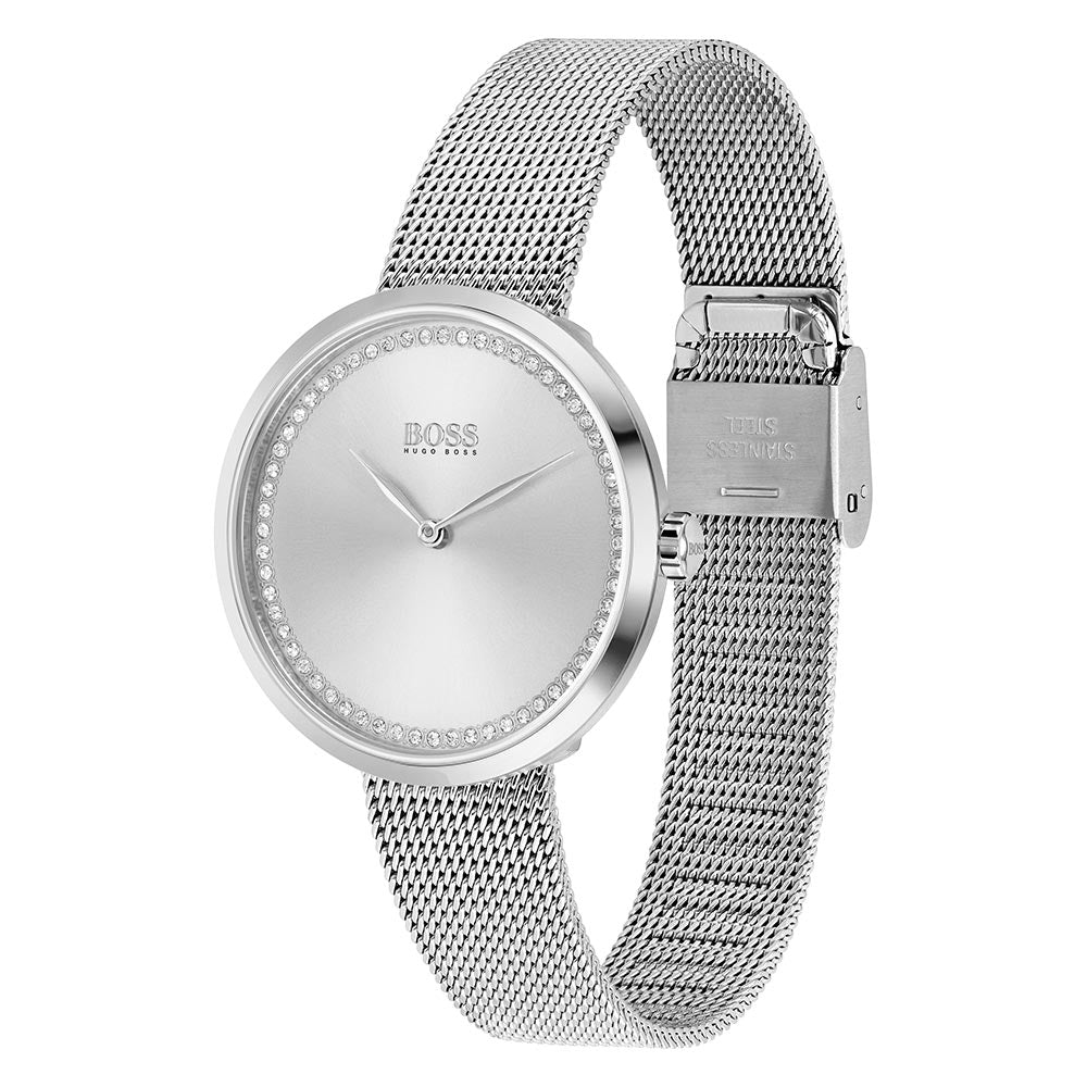 Hugo Boss Praise Silver Mesh Women's Watch - 1502546