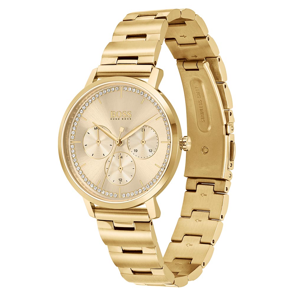 BOSS by Hugo Boss Prima Gold Steel Women's Multi-function Watch - 1502572
