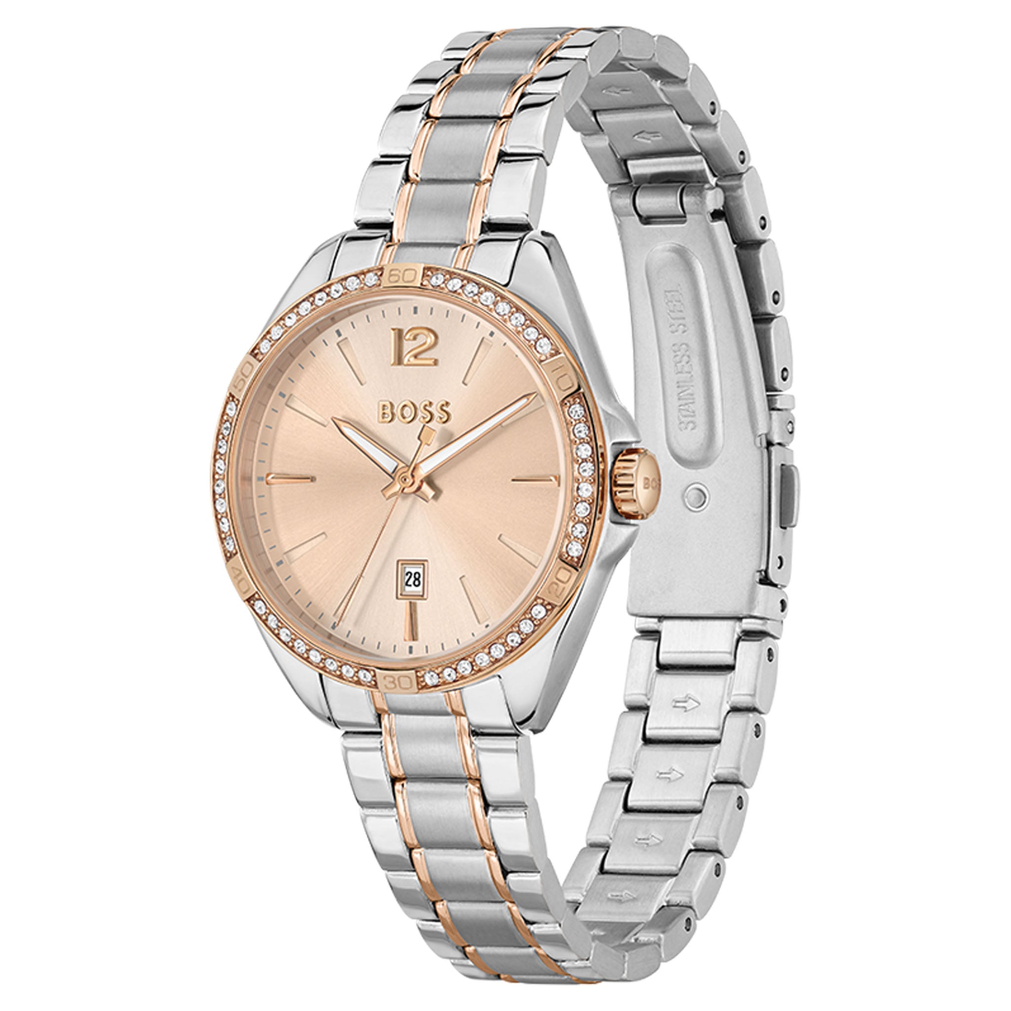 BOSS by Hugo Boss Stainless Steel Camel Dial Women's Watch - 1502622