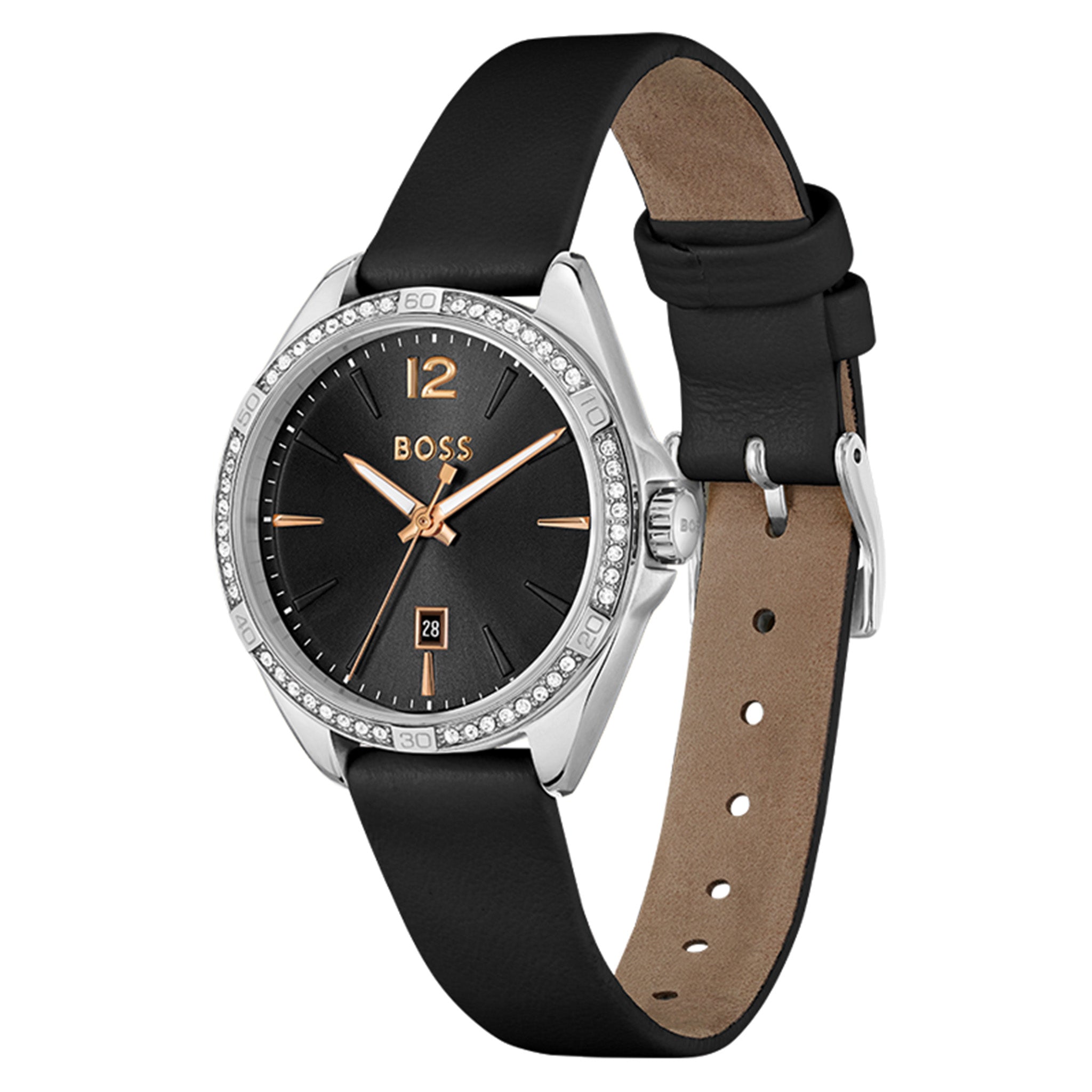 BOSS by Hugo Boss Black Leather Women's Watch - 1502624