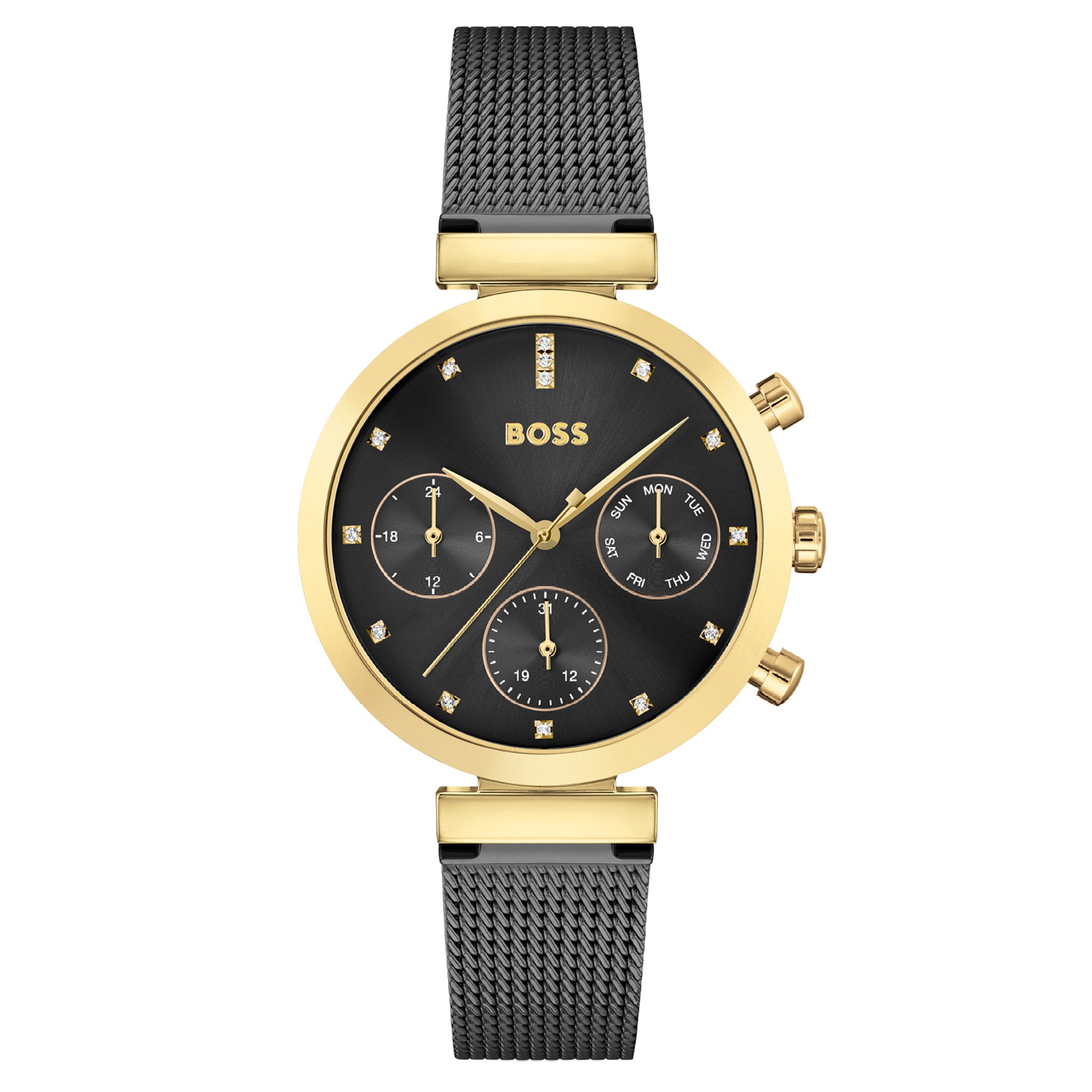 BOSS by Hugo Boss Black Mesh Women's Multi-function Watch - 1502627