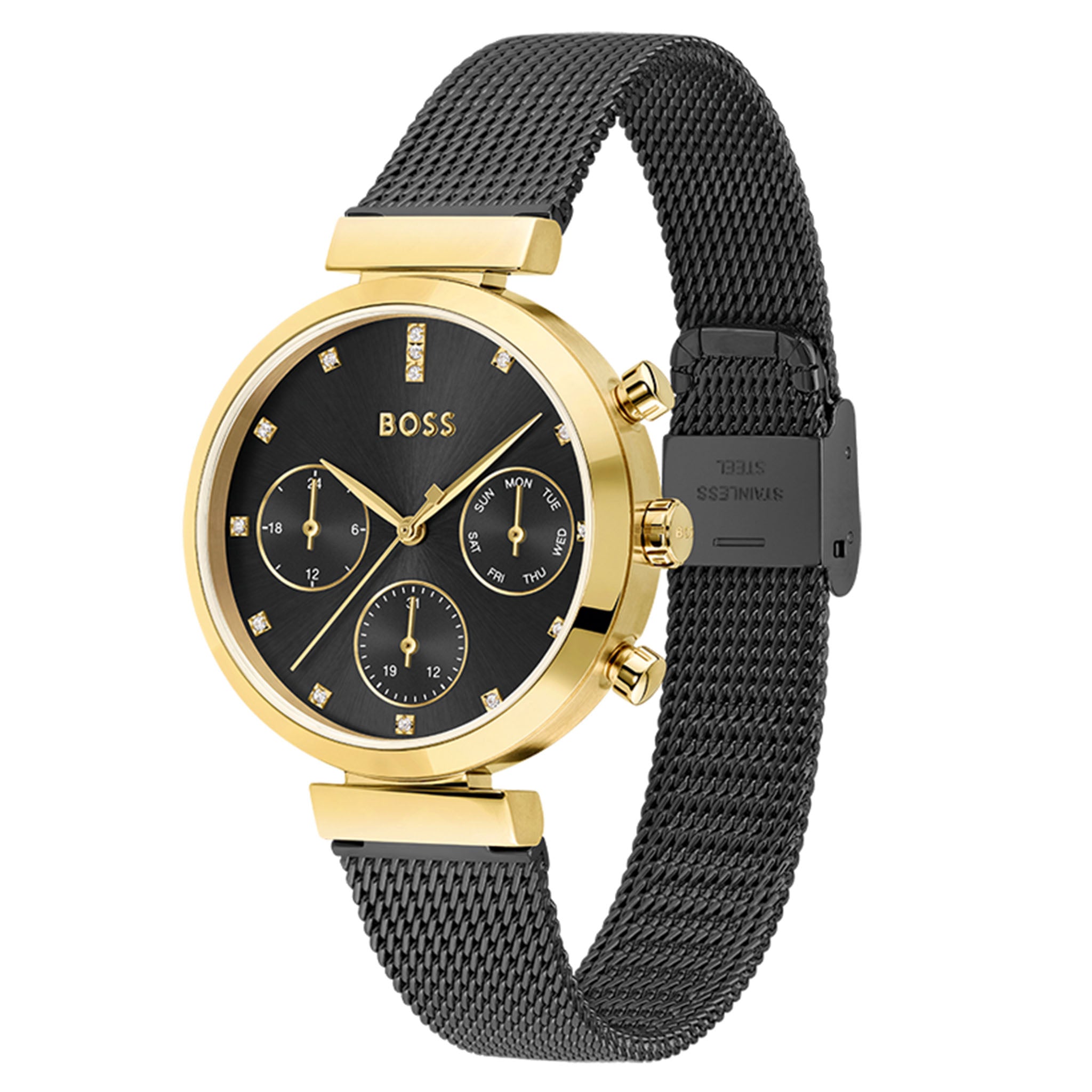 BOSS by Hugo Boss Black Mesh Women's Multi-function Watch - 1502627