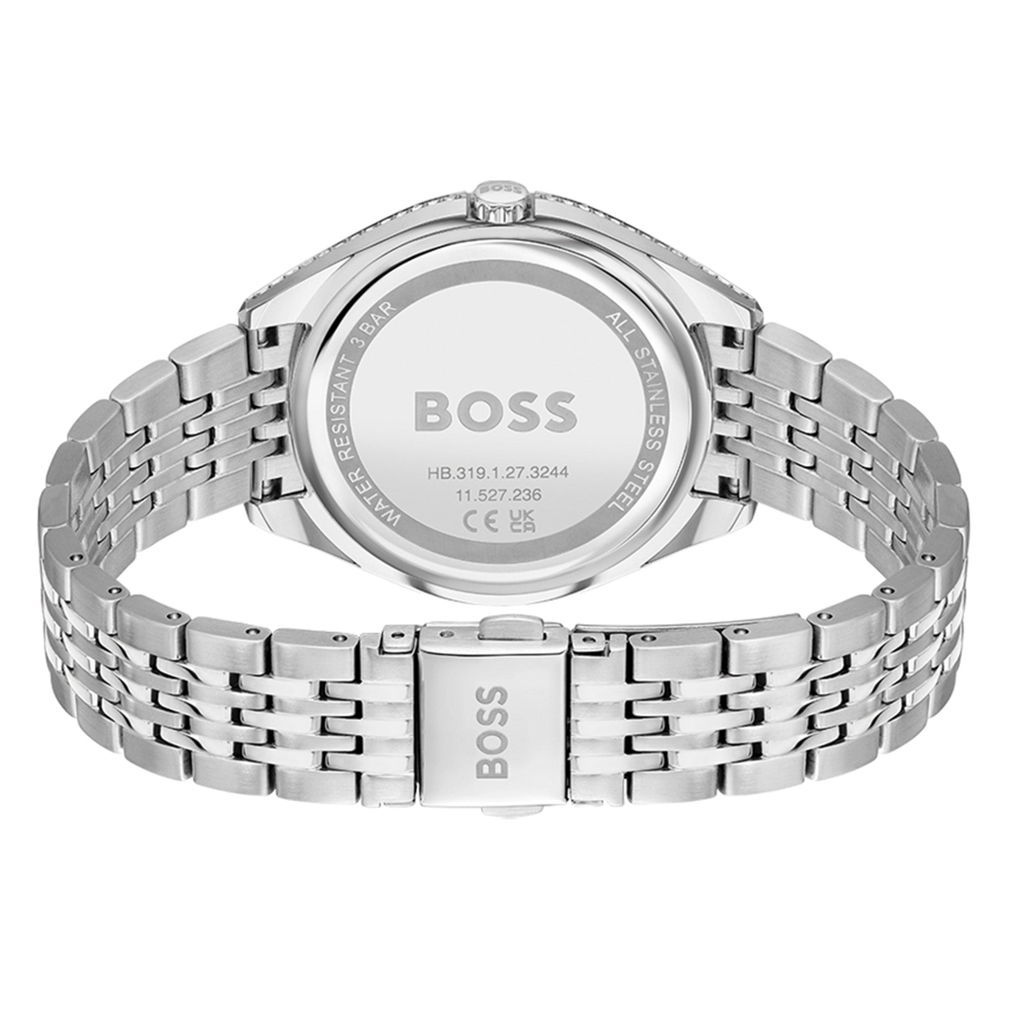 BOSS by Hugo Boss Stainless Steel Silver White Dial Women's Multi-function Watch - 1502640