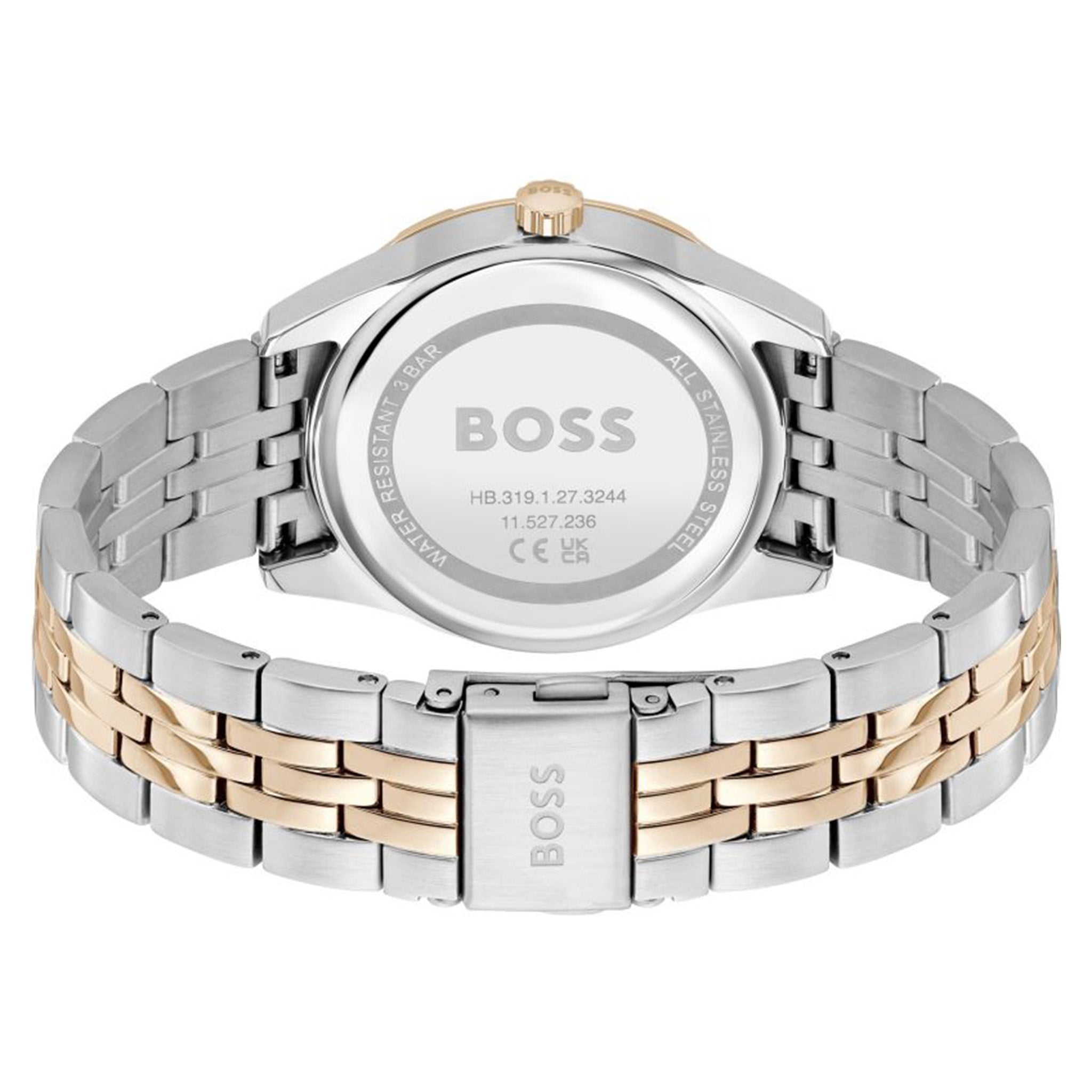 BOSS by Hugo Boss Two-Tone Steel Blue Dial Slim Women's Watch - 1502709
