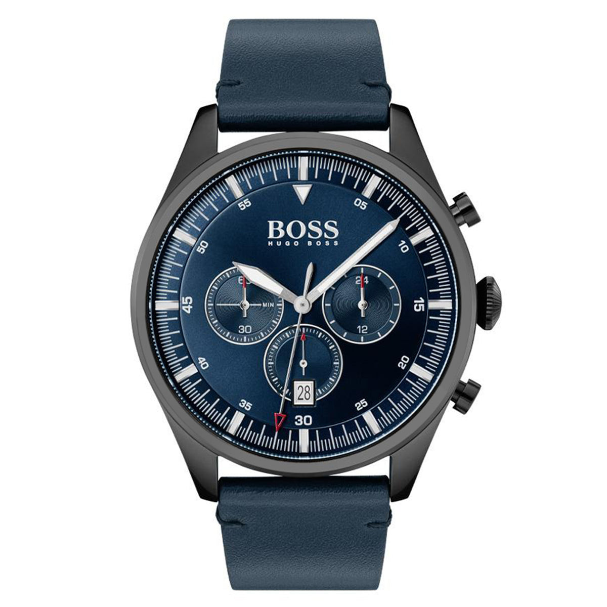 BOSS by Hugo Boss Pioneer Blue Leather Men's Chrono Watch - 1513711