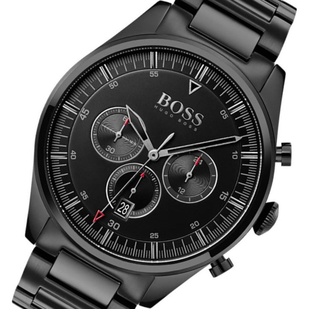 BOSS by Hugo Boss Pioneer Black Steel Men's Chrono Watch - 1513714