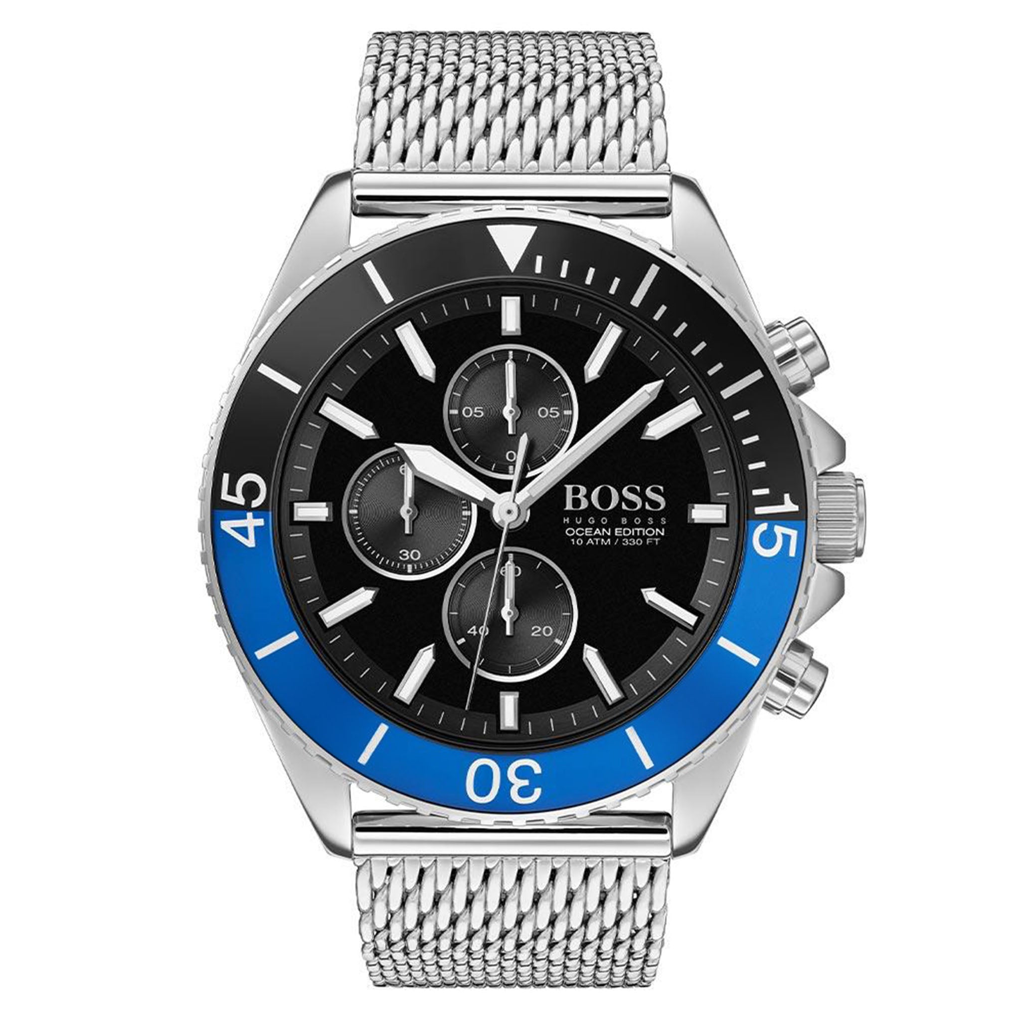 BOSS by Hugo Boss Ocean Edition Silver Mesh Men's Chrono Watch - 1513742
