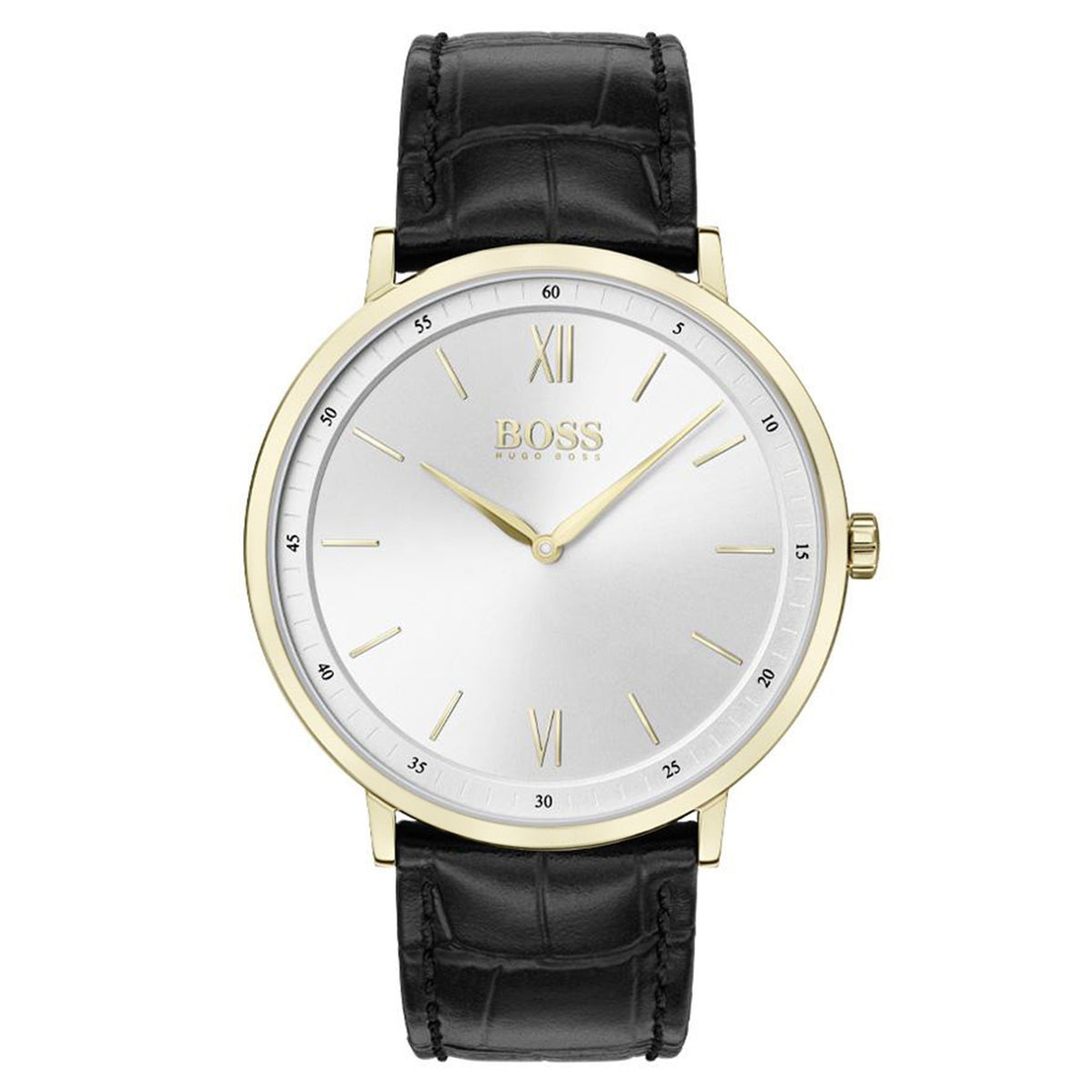 BOSS by Hugo Boss Essential Black Leather Men's Watch - 1513751
