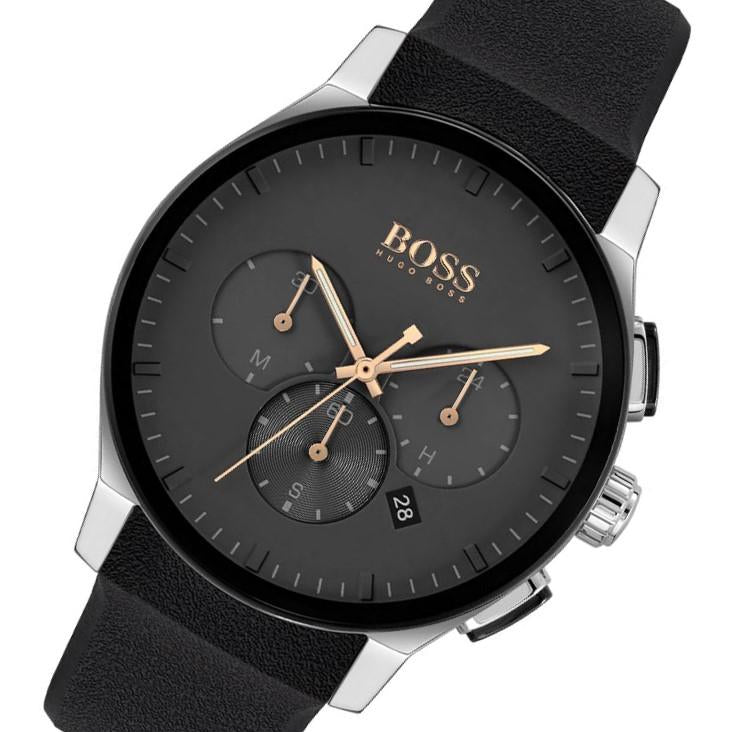 BOSS by Hugo Boss Peak Black Silicone Men's Chronograph Watch - 1513759