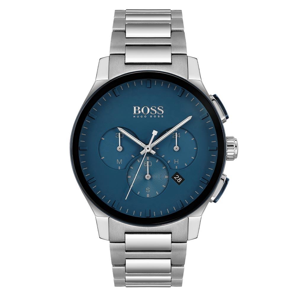 BOSS by Hugo Boss Stainless Steel Blue Dial Chronograph Men's Watch - 1513763