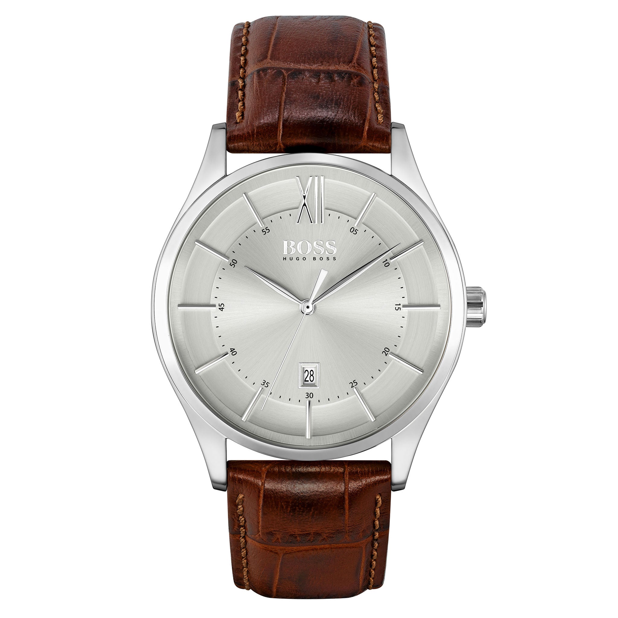 BOSS by Hugo Boss Distinction Brown Leather Men's Watch - 1513795