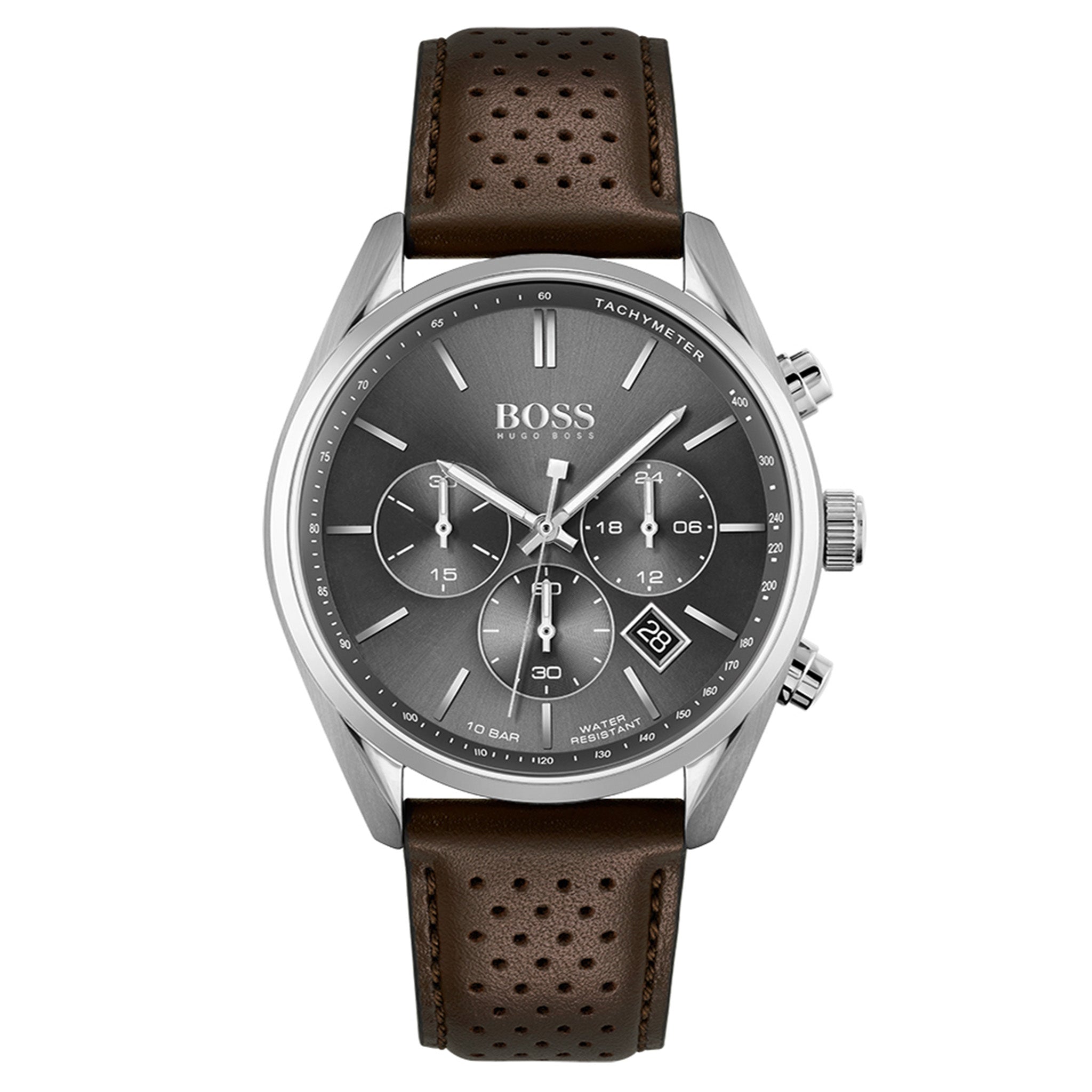 BOSS by Hugo Boss Champion Brown Leather Men's Chrono Watch - 1513815