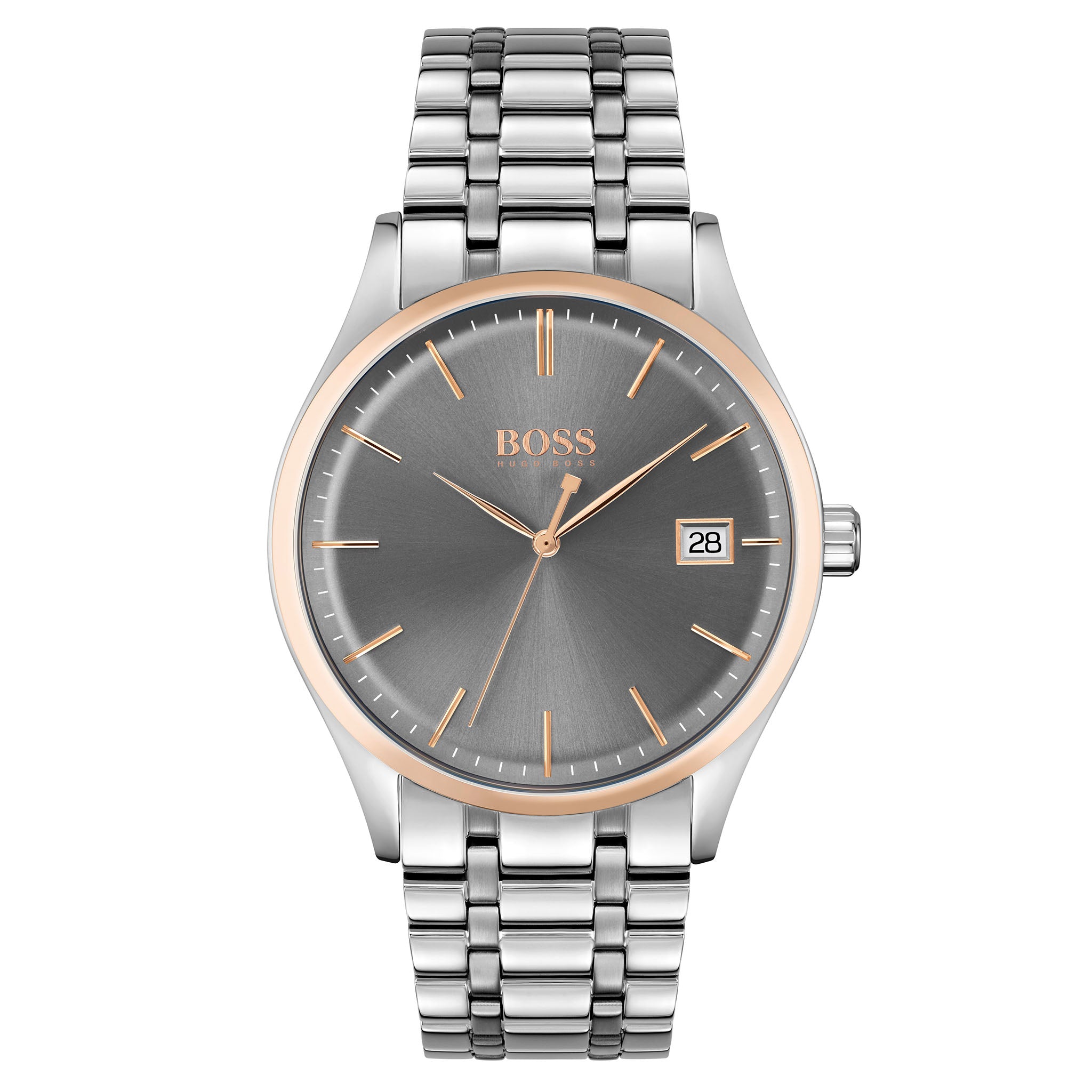 BOSS by Hugo Boss Stainless Steel Grey Dial Men's Watch - 1513834