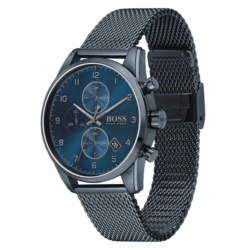 Hugo Boss Blue Steel Mesh Men's Chronograph Watch - 1513836