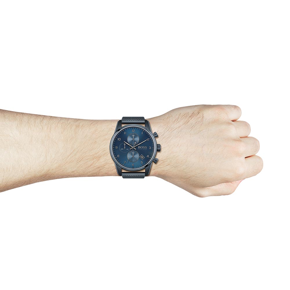 Hugo Boss Blue Steel Mesh Men's Chronograph Watch - 1513836