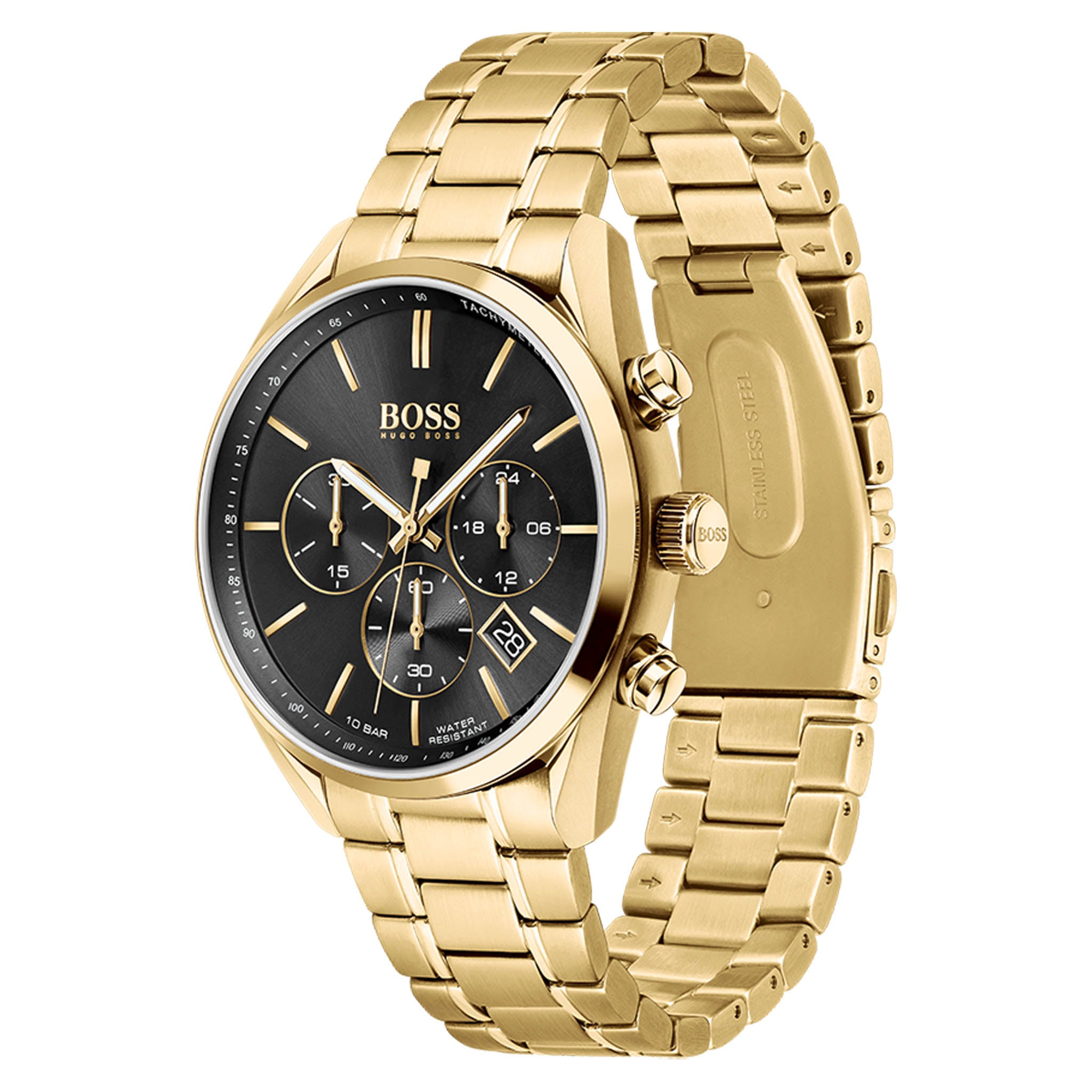 BOSS by Hugo Boss Champion Gold Steel Men's Chrono Watch - 1513848