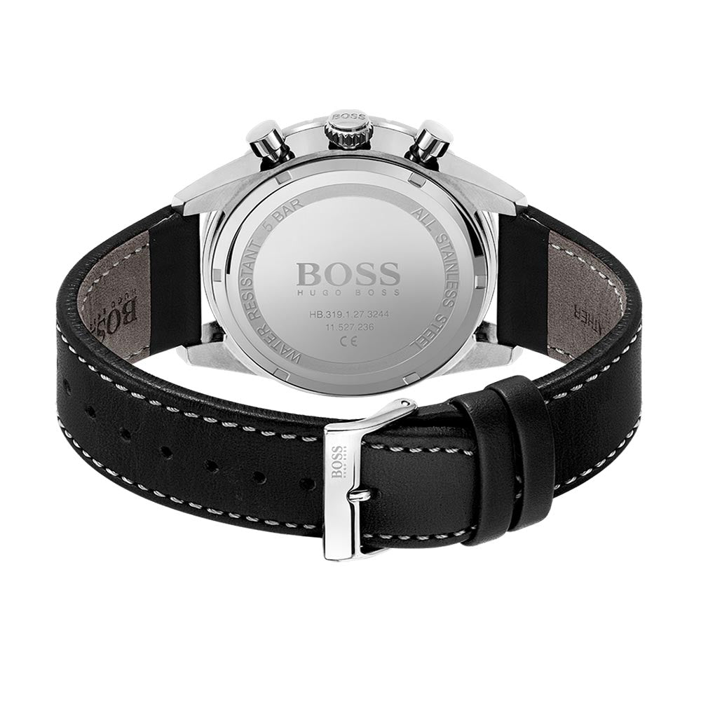 BOSS by Hugo Boss Pilot Edition Chrono Black Leather Men's Watch - 1513853