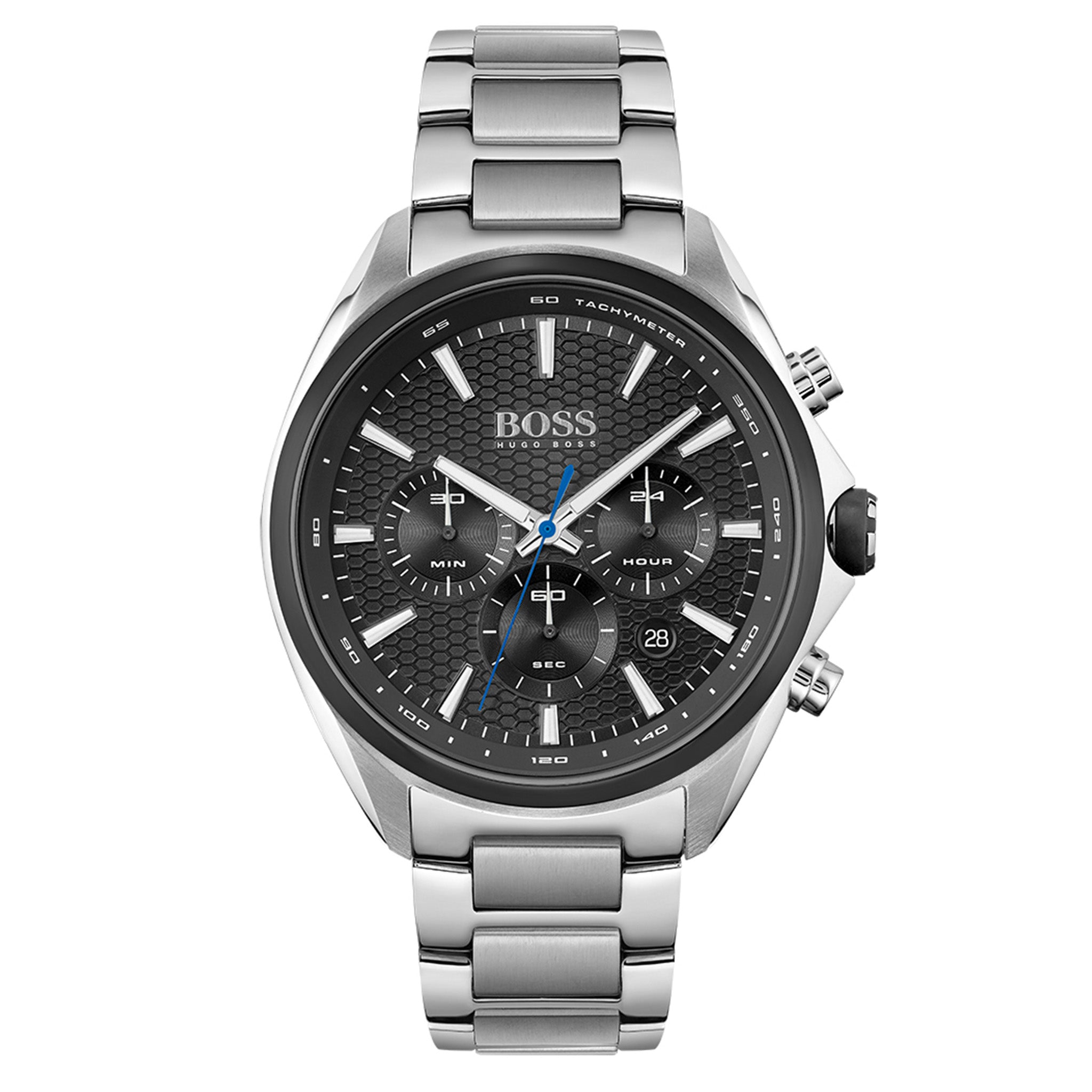 BOSS by Hugo Boss Stainless Steel Black Dial Men's Chronograph Watch - 1513857