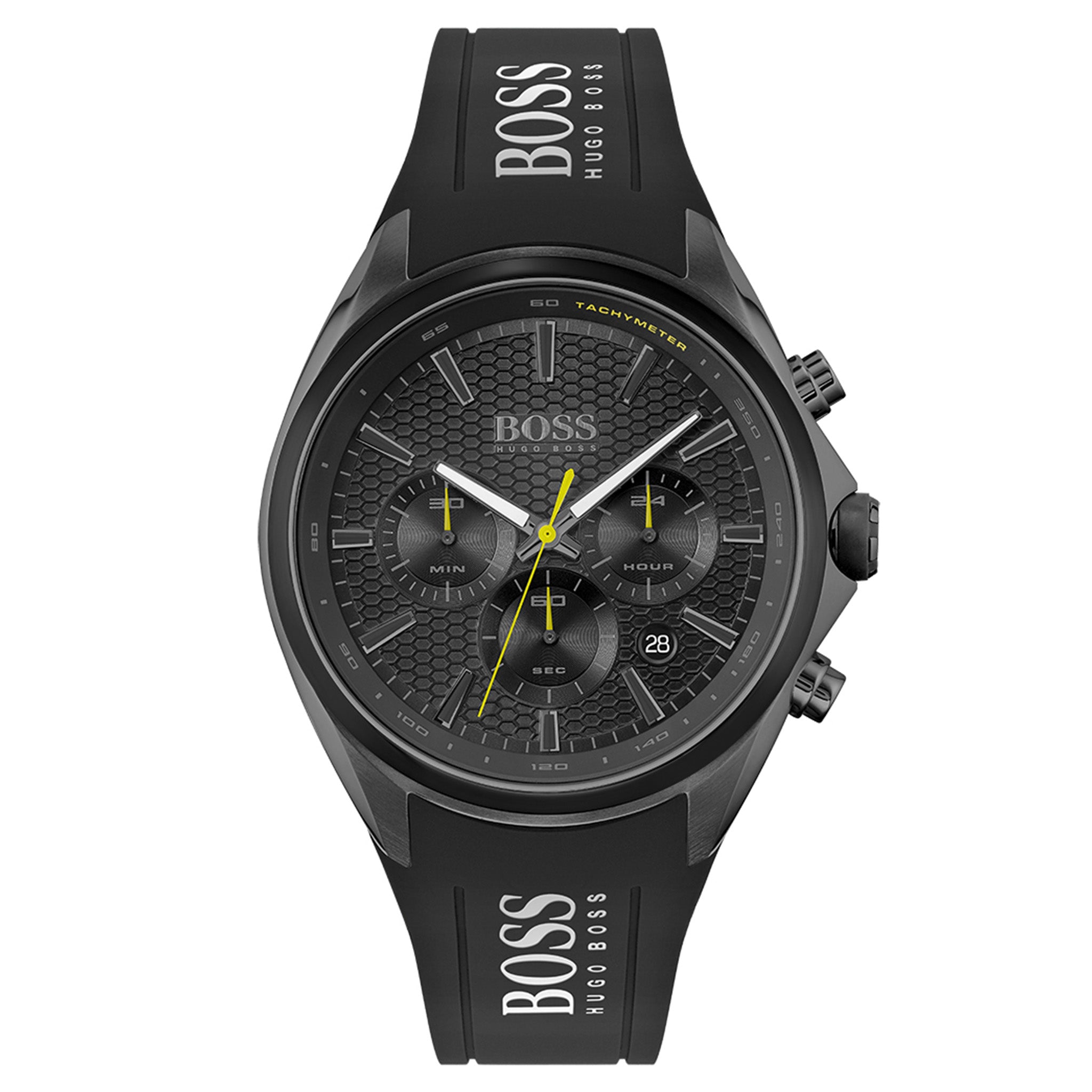 BOSS by Hugo Boss Distinct Black Silicone Men's Chrono Watch - 1513859