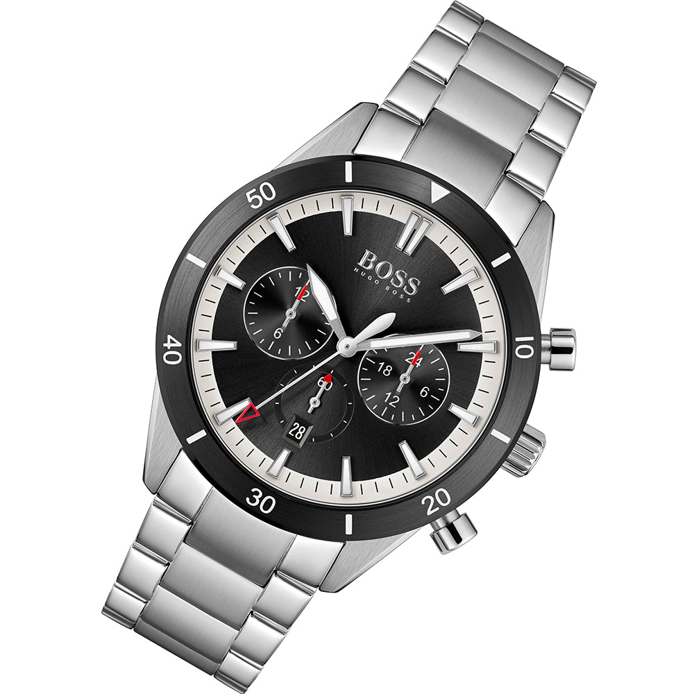 BOSS by Hugo Boss Stainless Steel Black Dial Men's Multi-function Watch - 1513862