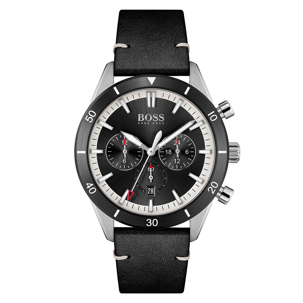 Hugo Boss Black Leather Men's Multi-function Watch - 1513864