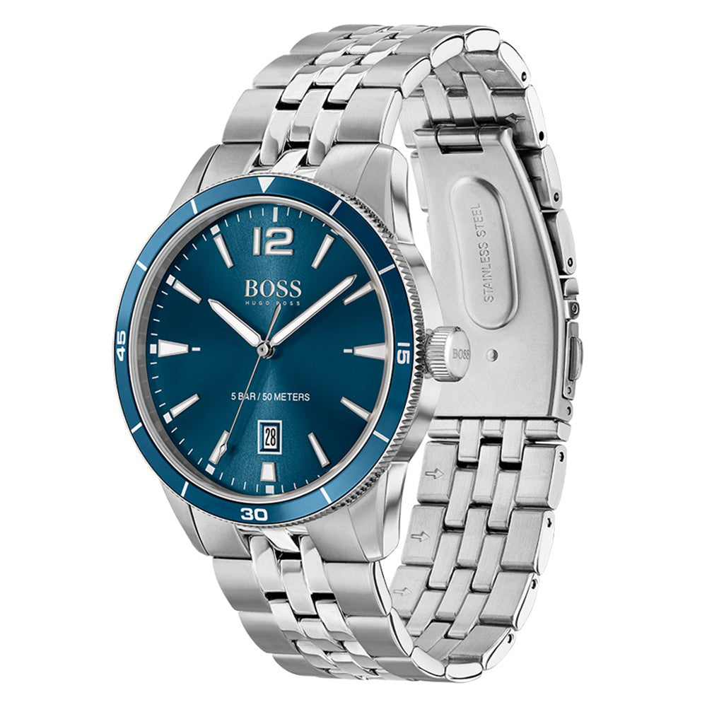 Hugo Boss Stainless Steel Blue Dial Men's Watch - 1513902