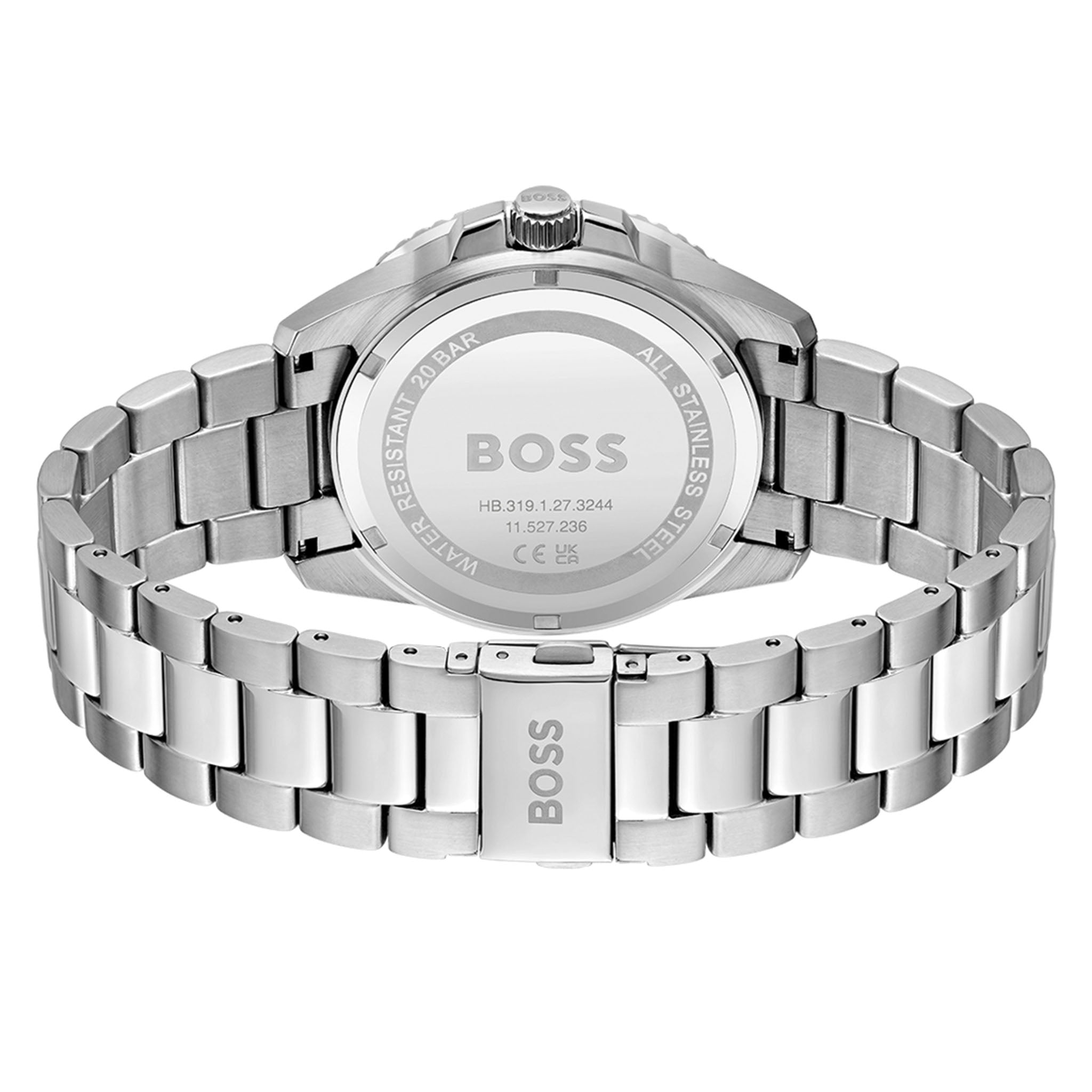 BOSS by Hugo Boss Silver Steel Blue Dial Men's Watch - 1513916