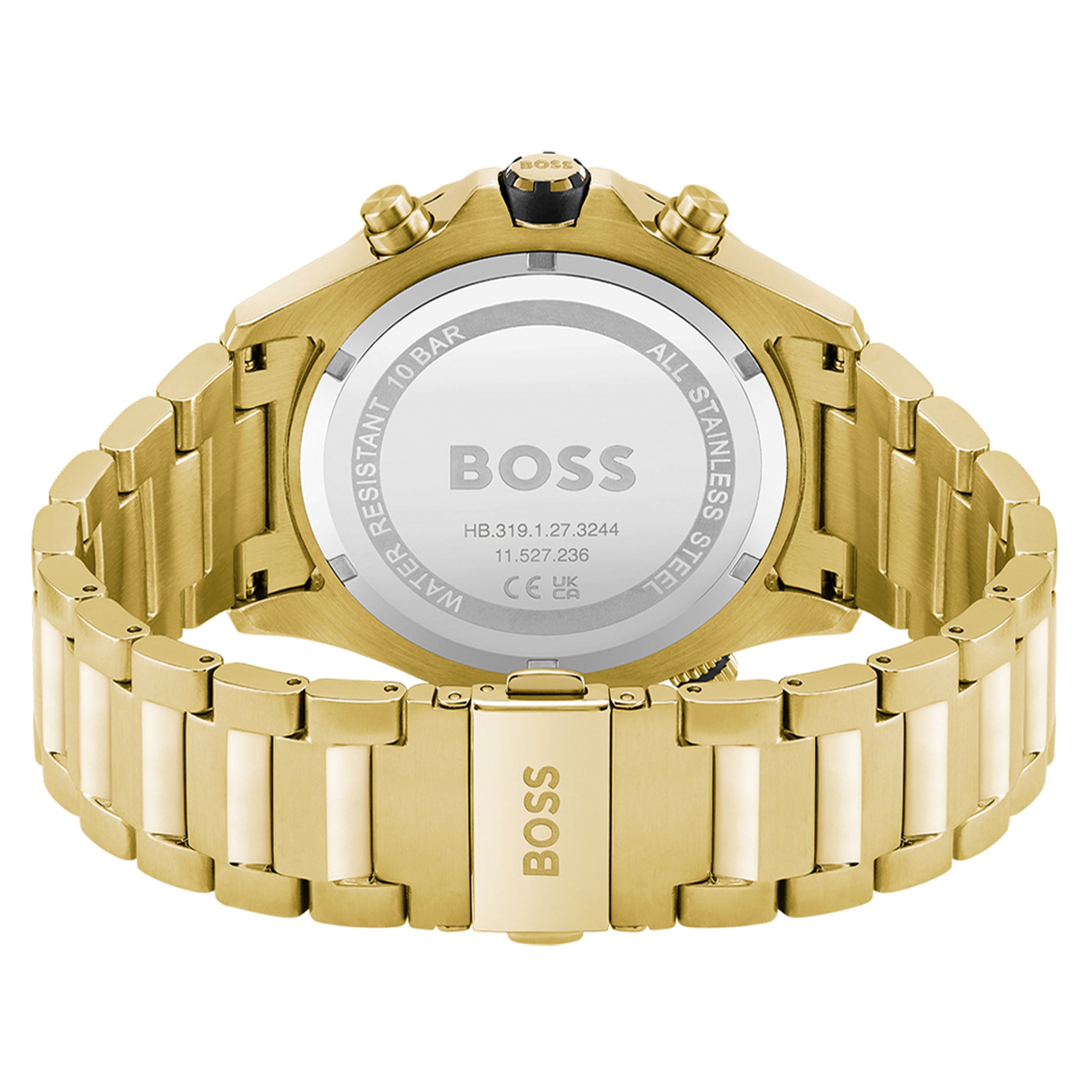 BOSS by Hugo Boss Gold Steel Black Dial Men's Chrono Watch - 1513932