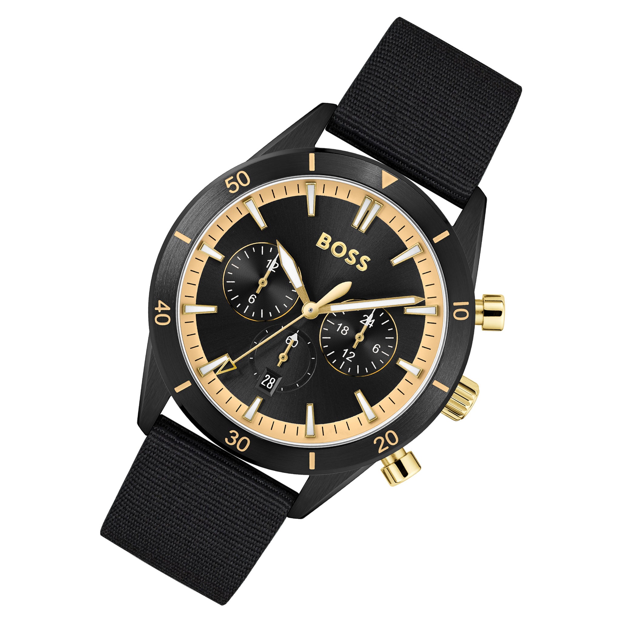 Hugo Boss Black Fabric Men's Chronograph Watch - 1513935